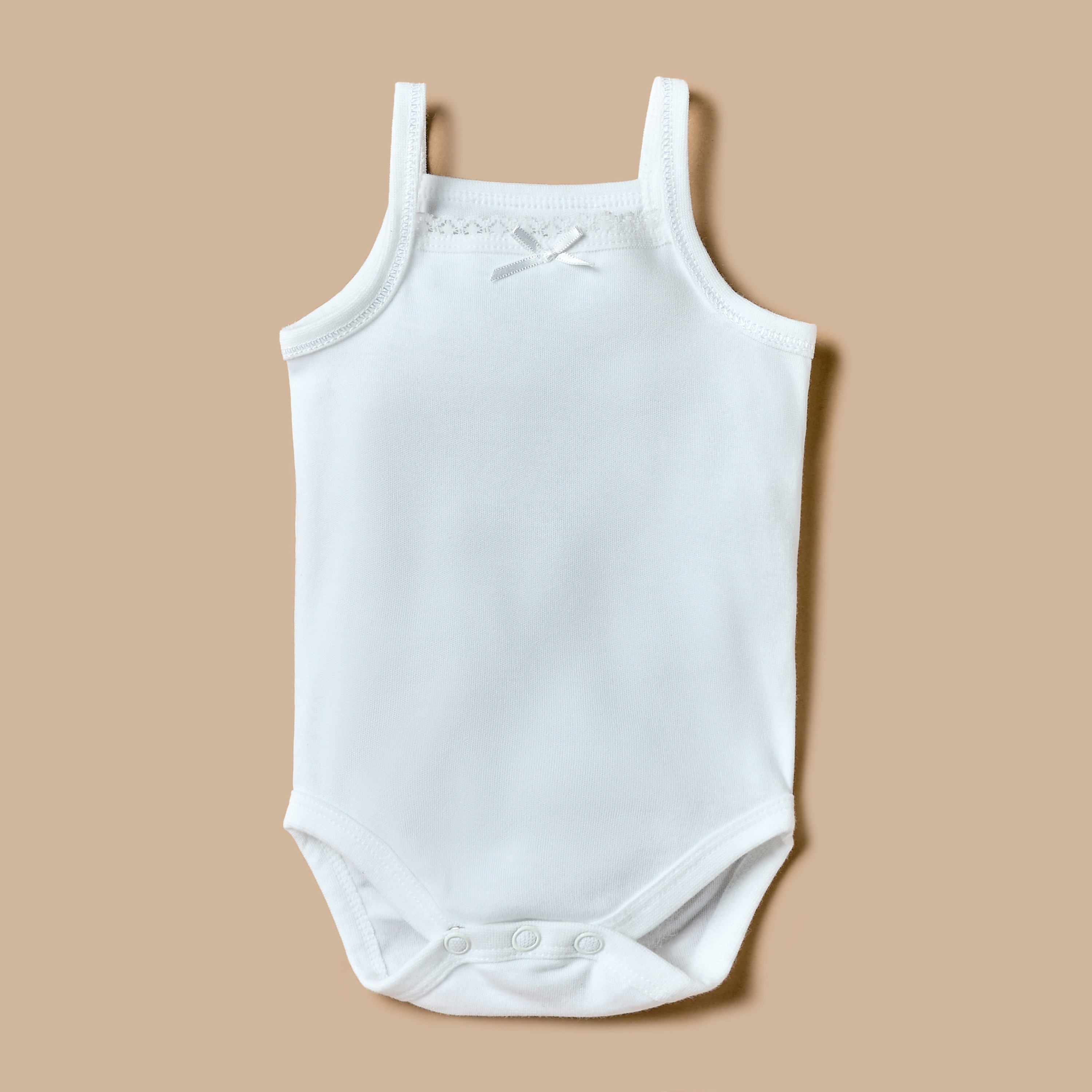 بودي سوت دون أكمام بتفاصيل دانتيل وأزرار إغلاق كبّاسة من جونيورز - طقم 5 قطع-baby-girls-clothing-bodysuits-image-4