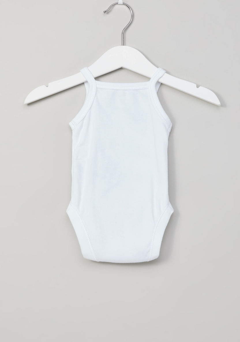 Juniors Plain Sleeveless Bodysuit with Press Button Closure - Set of 3-Multipacks-image-5