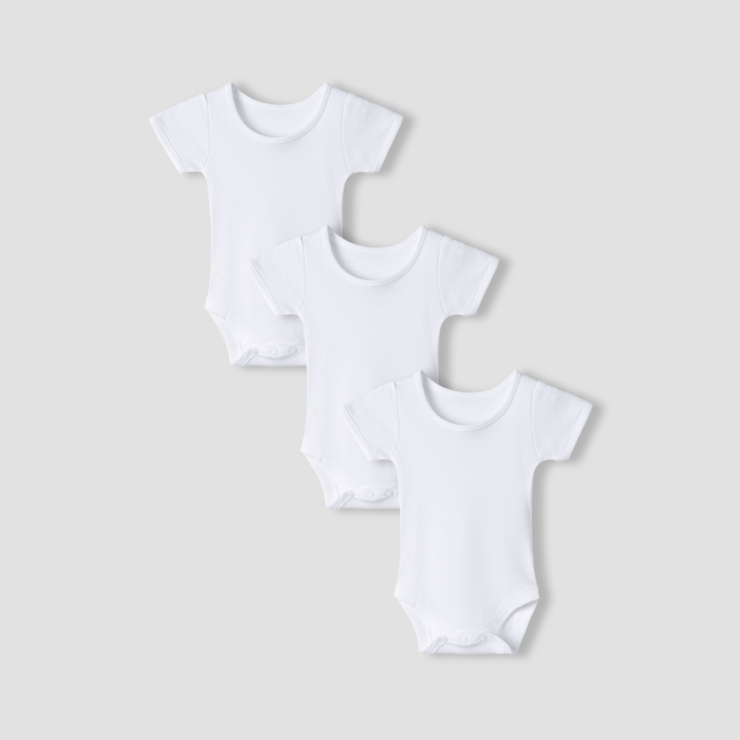 Juniors Short Sleeves Bodysuit with Snap Button Closure - Set of 3-baby-boys-clothing-bodysuits-image-1