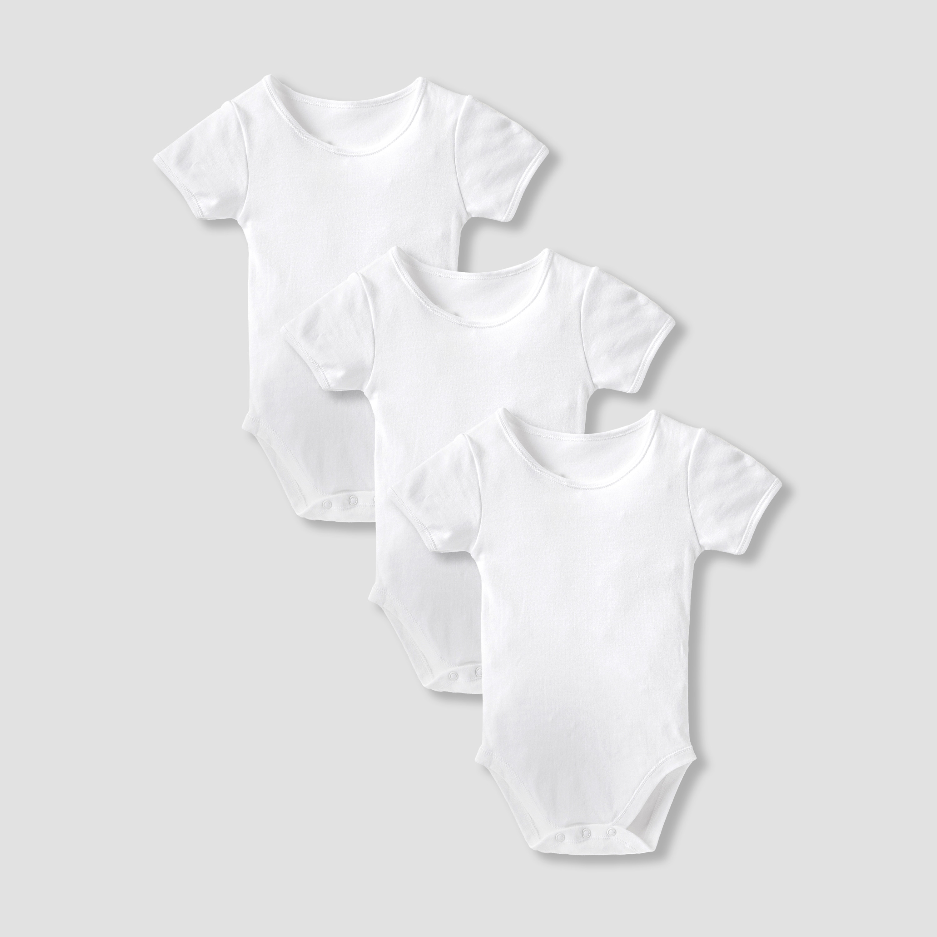 Juniors Short Sleeves Bodysuit with Snap Button Closure - Set of 3-baby-boys-clothing-bodysuits-image-1