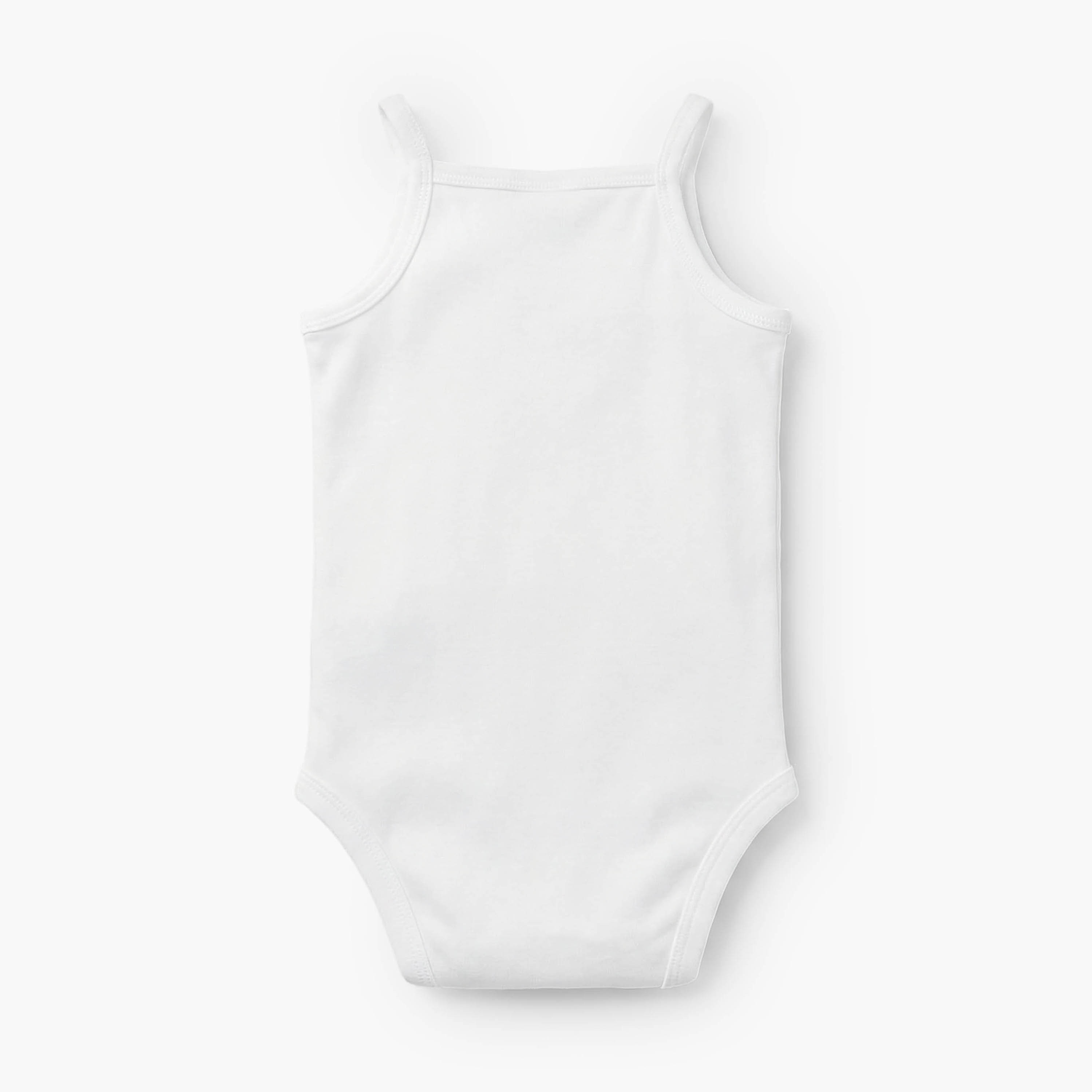 Juniors Solid Sleeveless Bodysuit with Button Closure-baby-boys-clothing-bodysuits-image-3