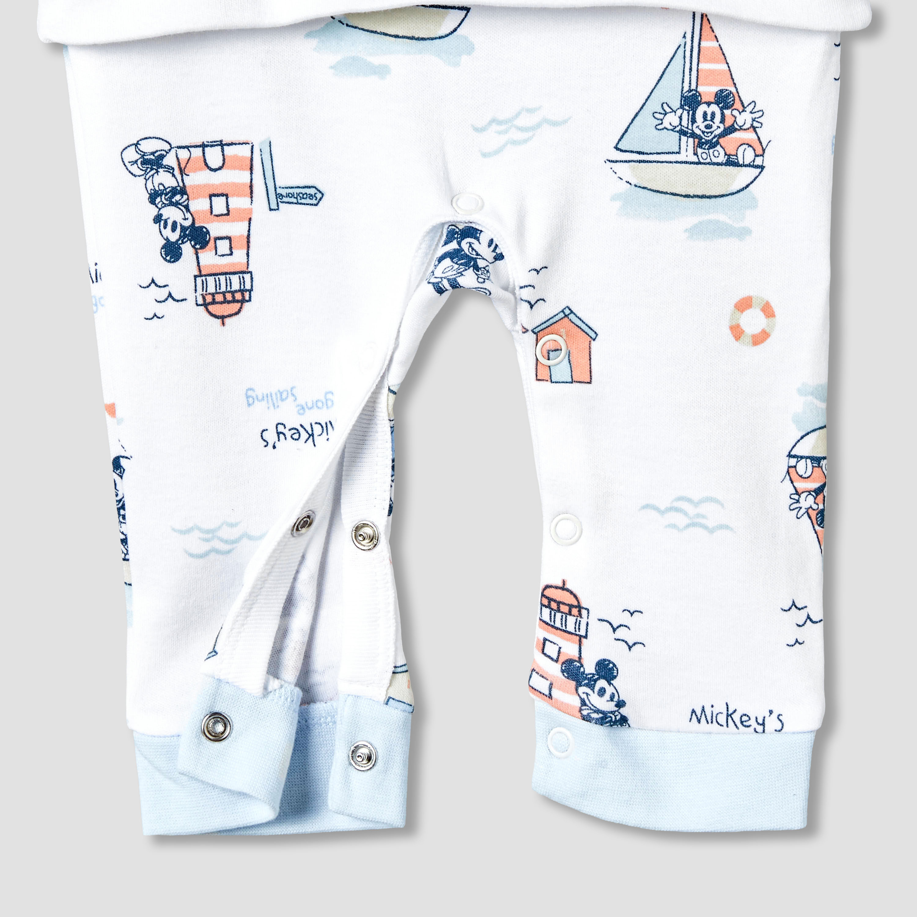 Disney Cotton Long Sleeves Sleepsuit with Mickey Mouse Print-baby-boys-clothing-nightwear-sleepsuits-image-4