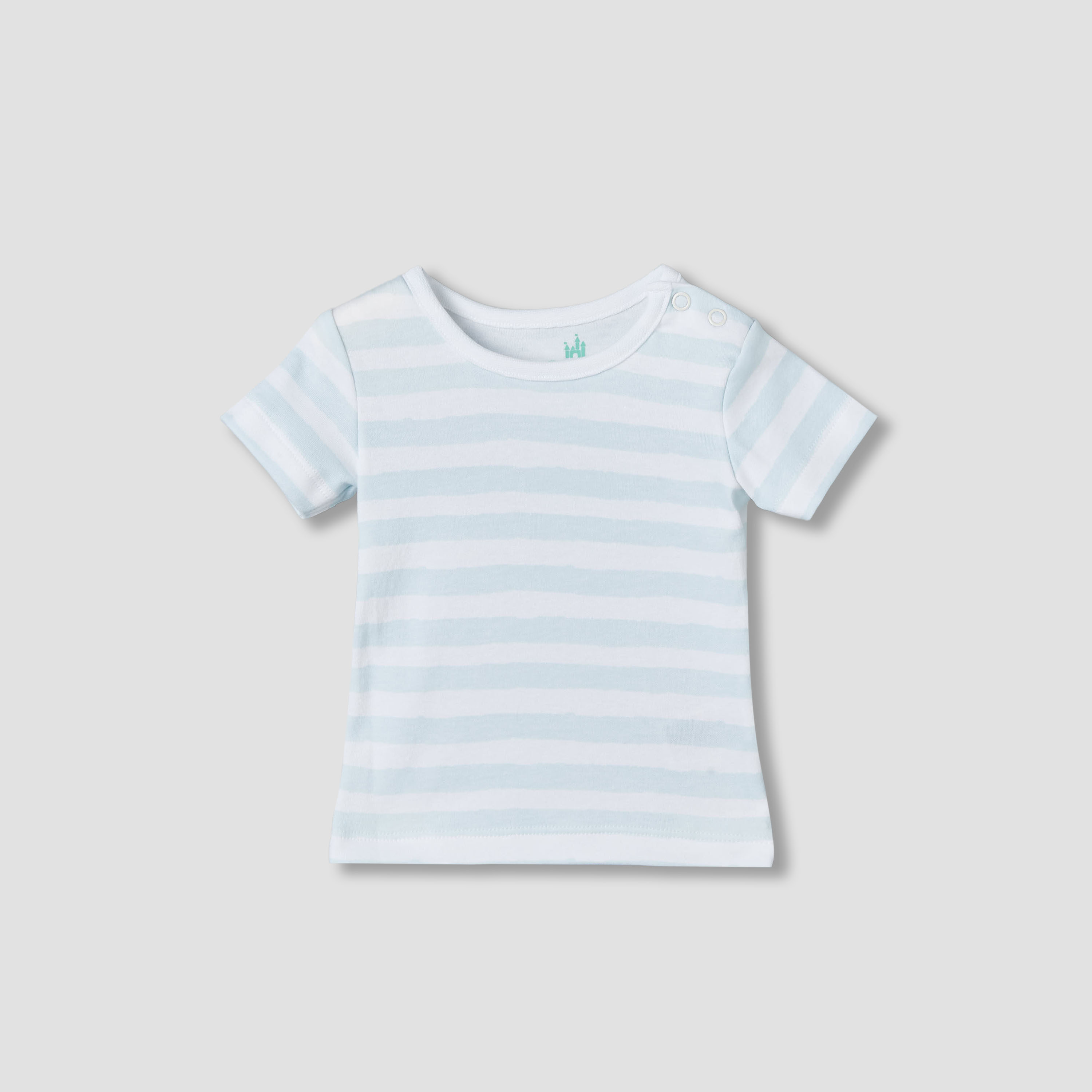 Disney Round Neck Short Sleeve T-shirt and Dungaree Set with Button Closure-baby-boys-clothing-setsandcoords-image-4