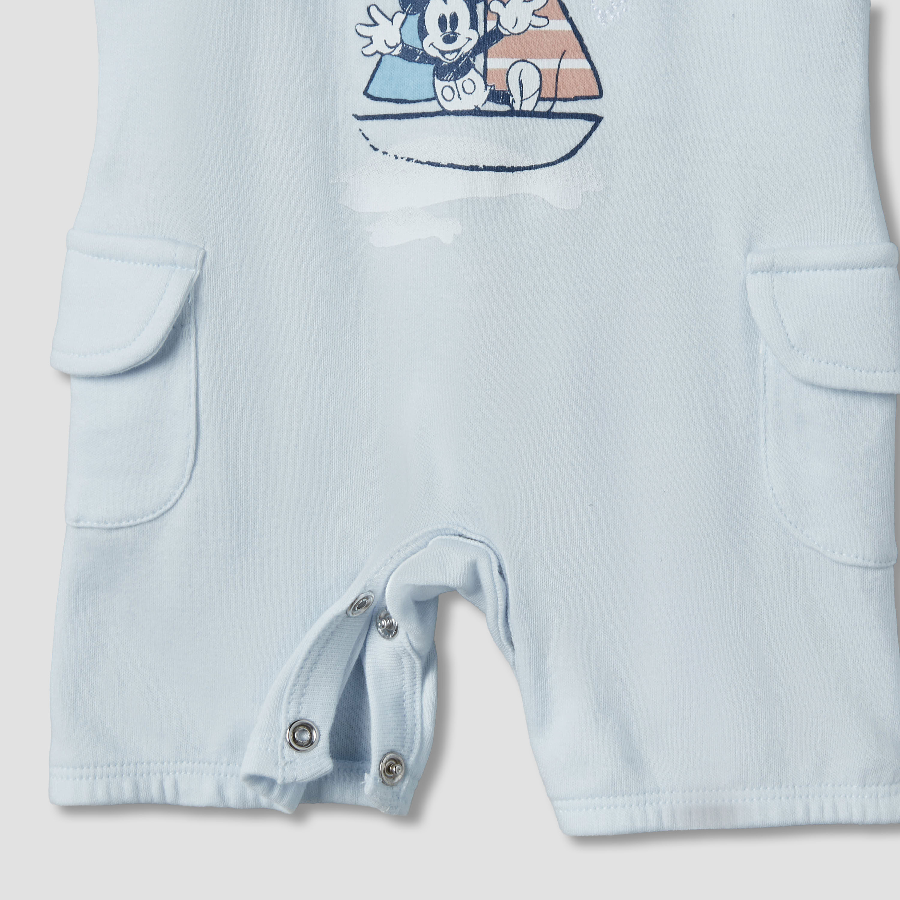 Disney Round Neck Short Sleeve T-shirt and Dungaree Set with Button Closure-baby-boys-clothing-setsandcoords-image-6