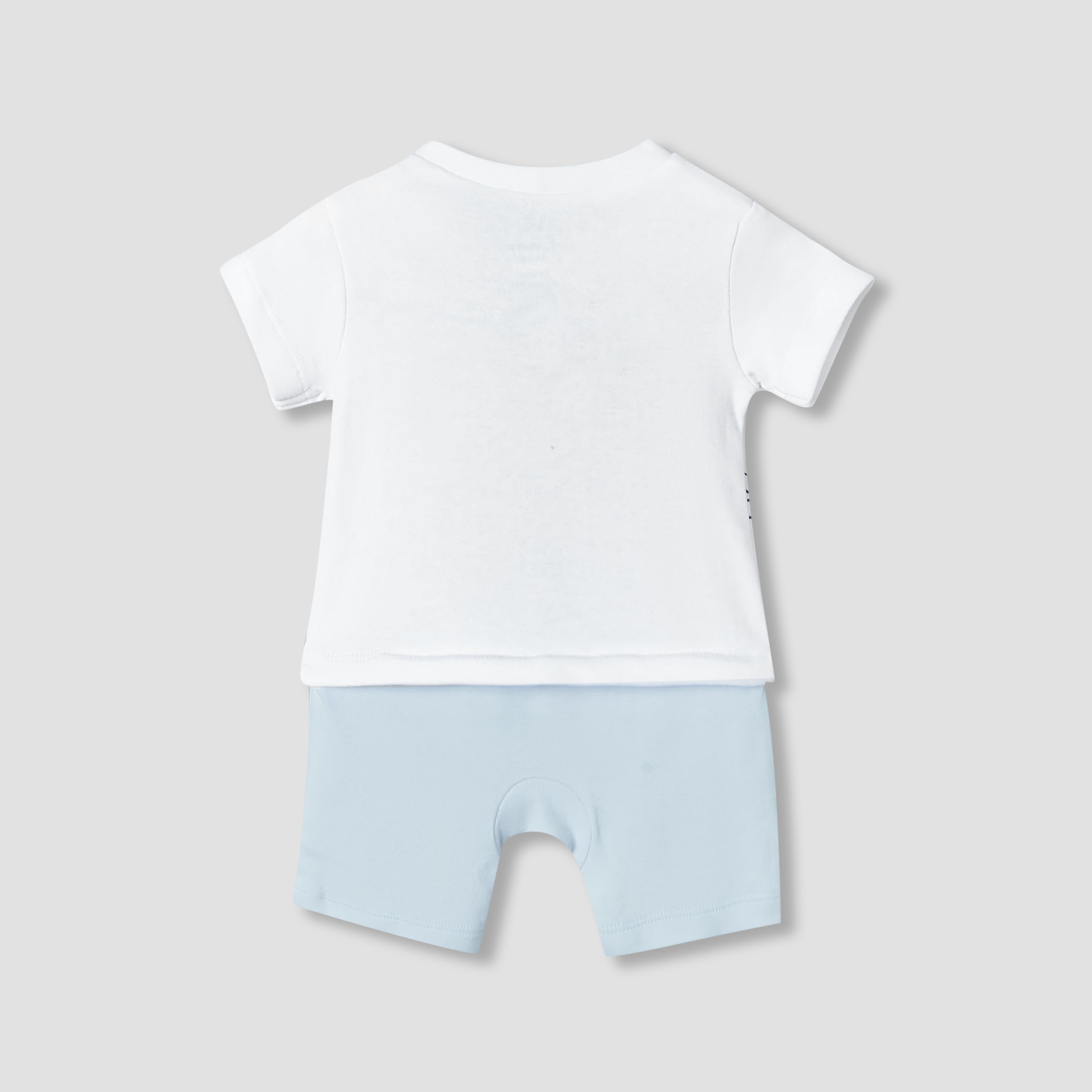 Disney Round Neck Short Sleeves Romper with Mickey Mouse Print-baby-boys-clothing-rompers-image-3