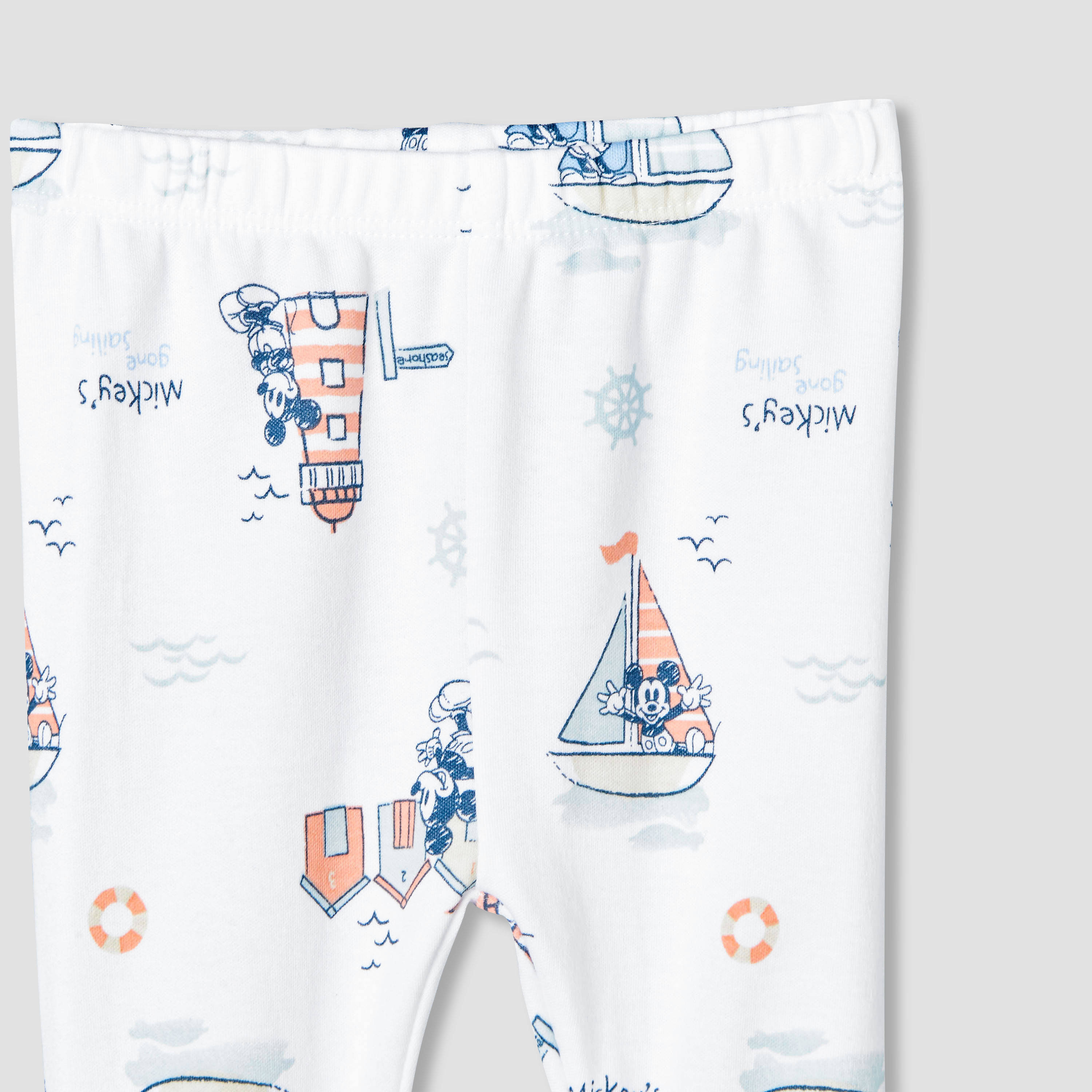 Disney Cotton Round Neck Long Sleeves Pyjama Set with Mickey Mouse Print-baby-boys-clothing-nightwear-pyjamasets-image-7