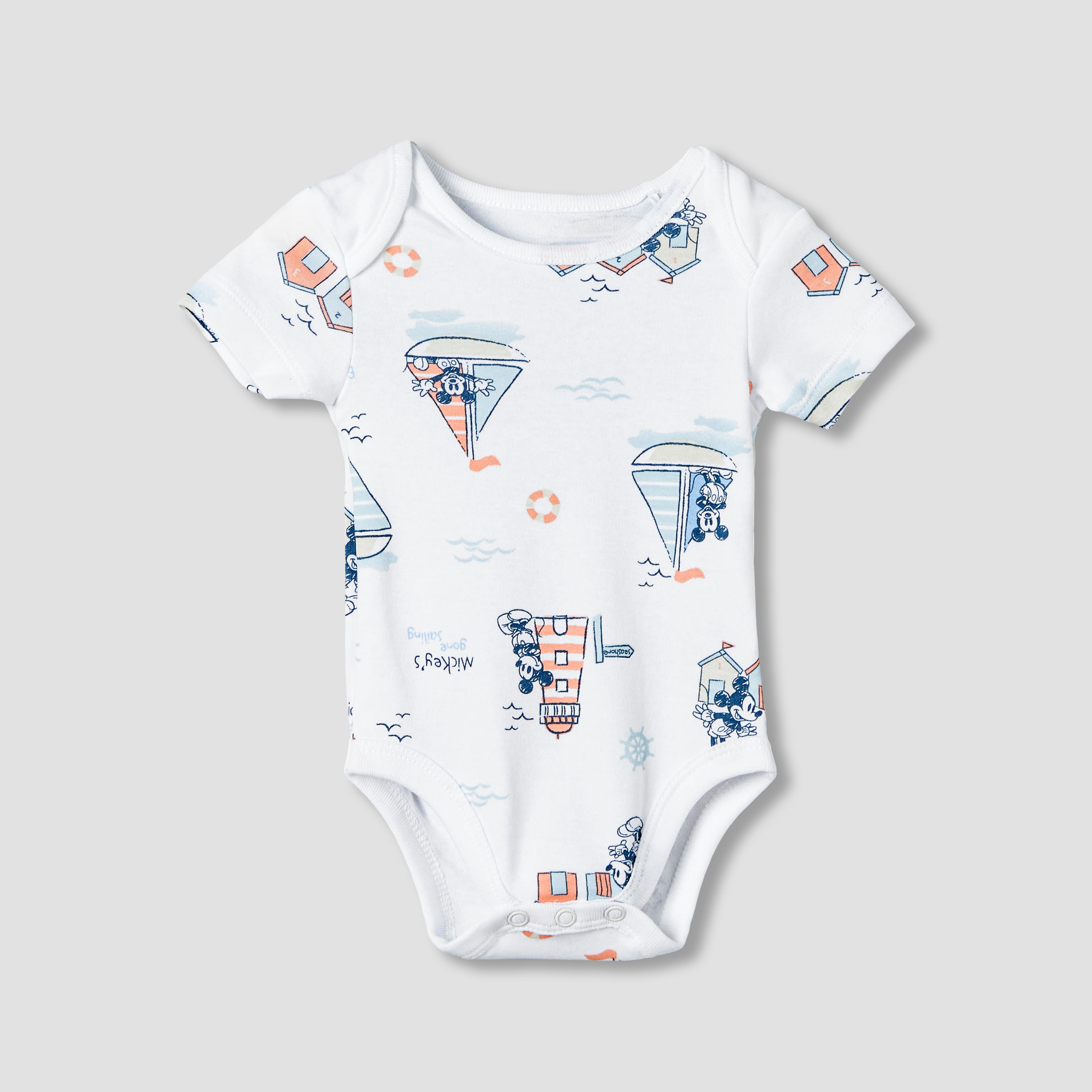 Disney Round Neck Short Sleeves Bodysuit and Leggings with Mickey Mouse Graphic Print-baby-boys-clothing-setsandcoords-image-3
