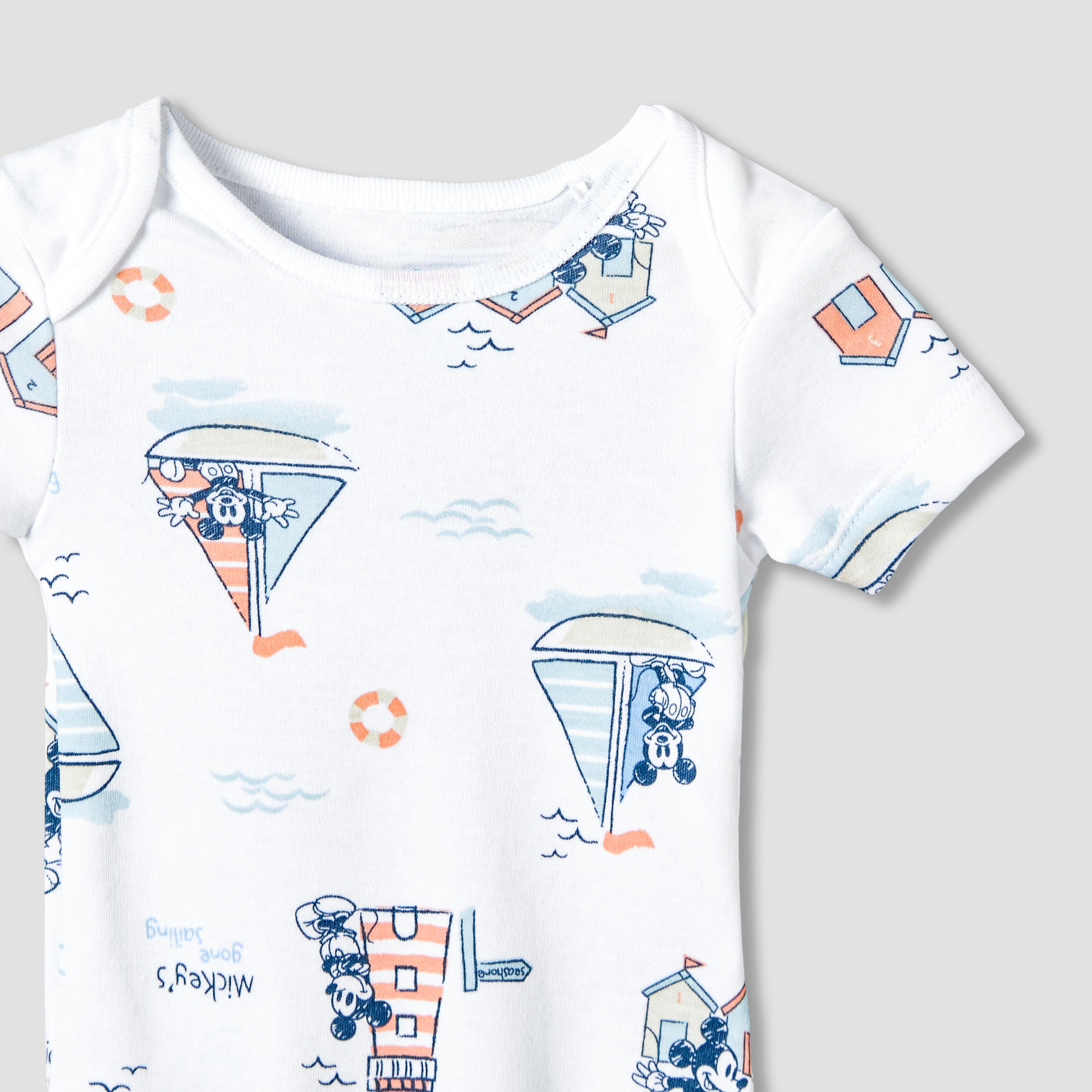 Disney Round Neck Short Sleeves Bodysuit and Leggings with Mickey Mouse Graphic Print-baby-boys-clothing-setsandcoords-image-5