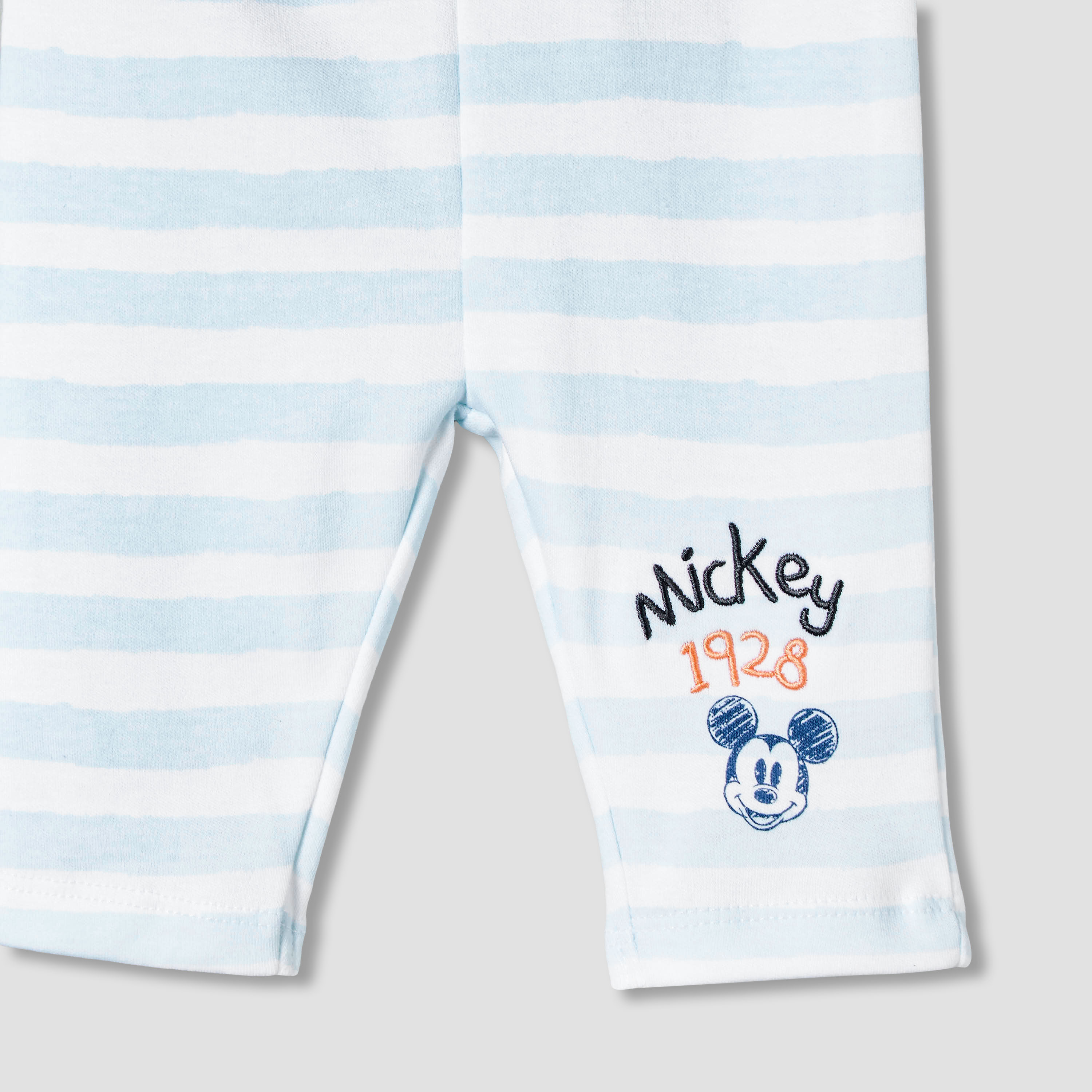 Disney Round Neck Short Sleeves Bodysuit and Leggings with Mickey Mouse Graphic Print-baby-boys-clothing-setsandcoords-image-8