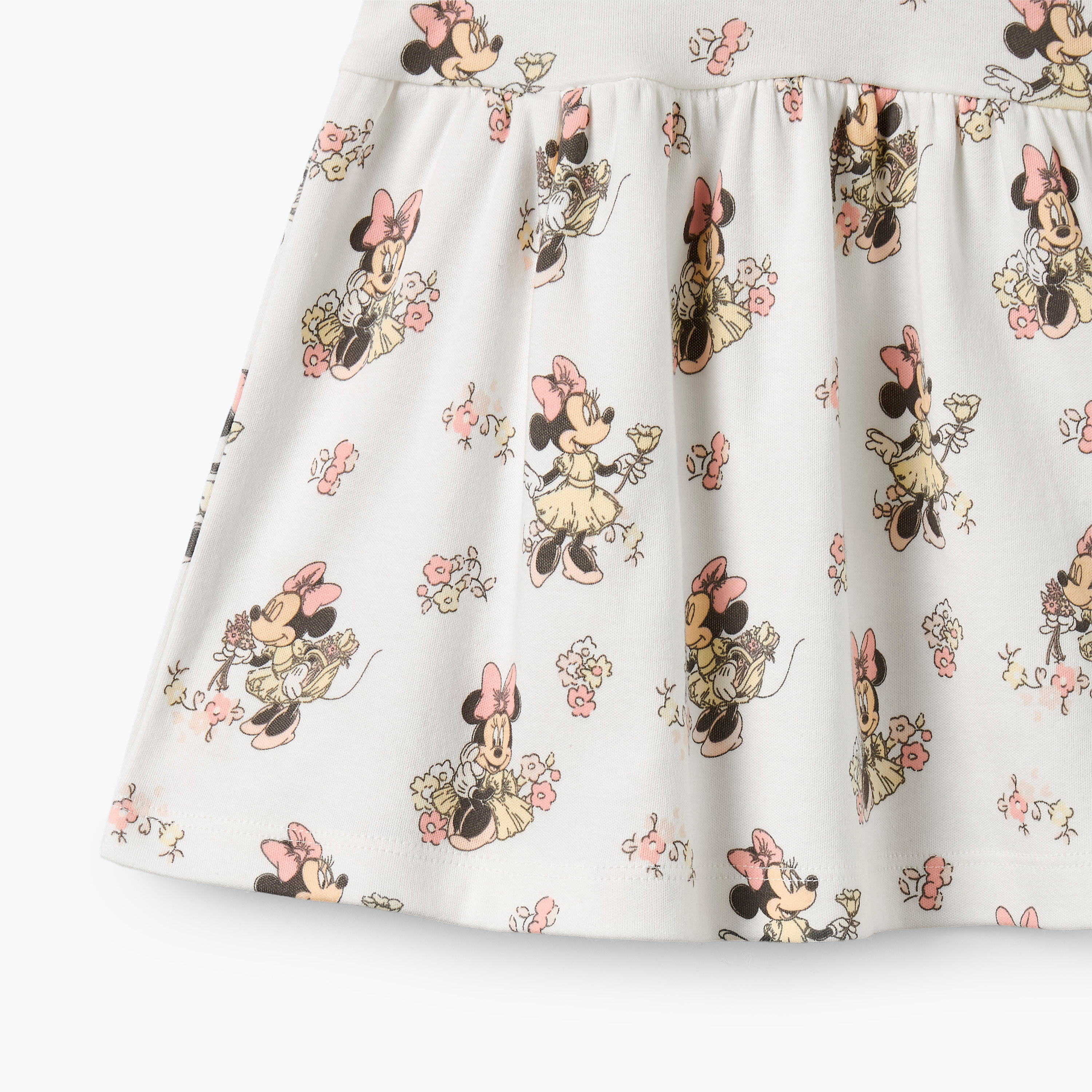 Disney Peter Pan Collar Short Sleeves Knee Length Dress with Minnie Mouse Print-baby-girls-clothing-dressesandjumpsuits-image-4