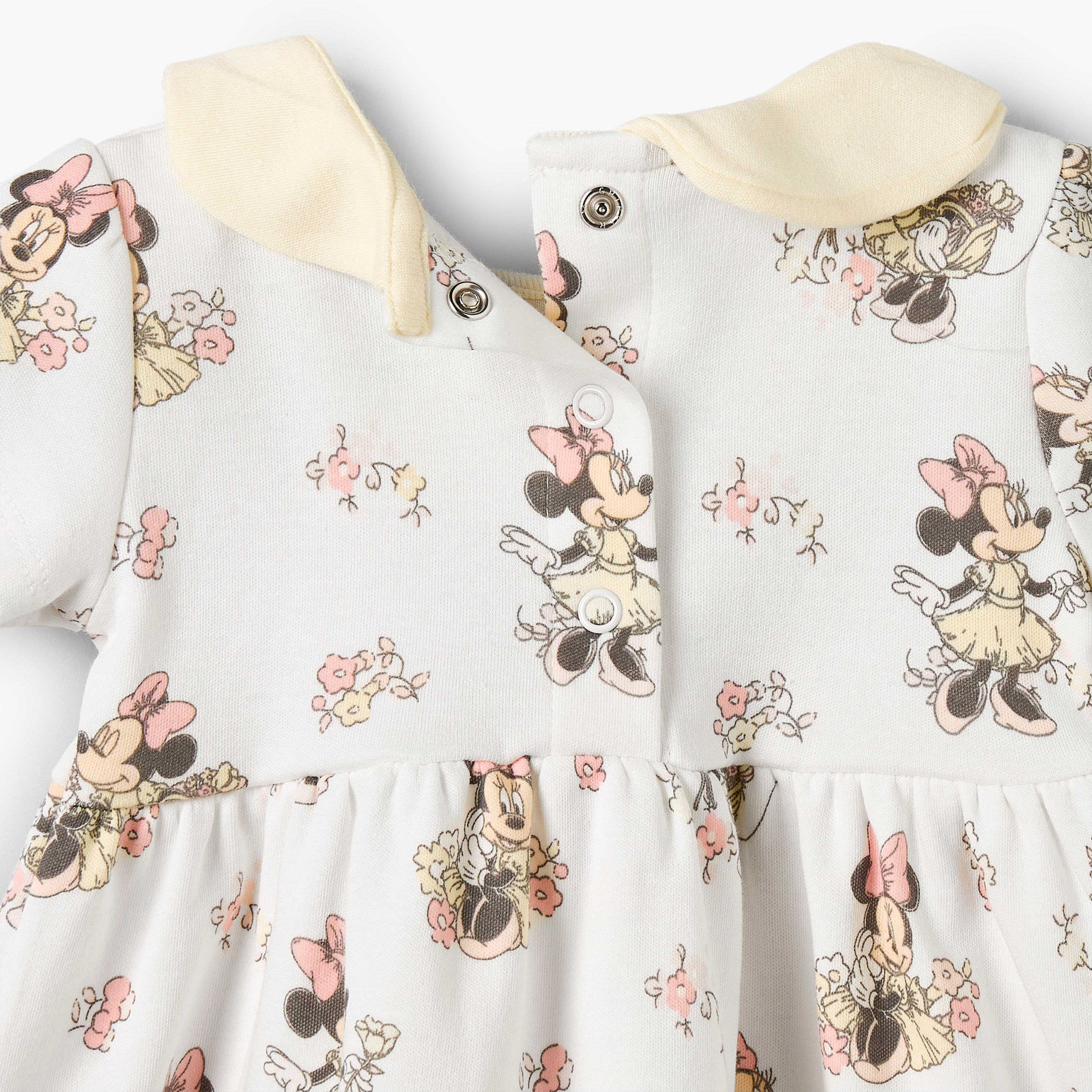 Disney Peter Pan Collar Short Sleeves Knee Length Dress with Minnie Mouse Print-baby-girls-clothing-dressesandjumpsuits-image-5