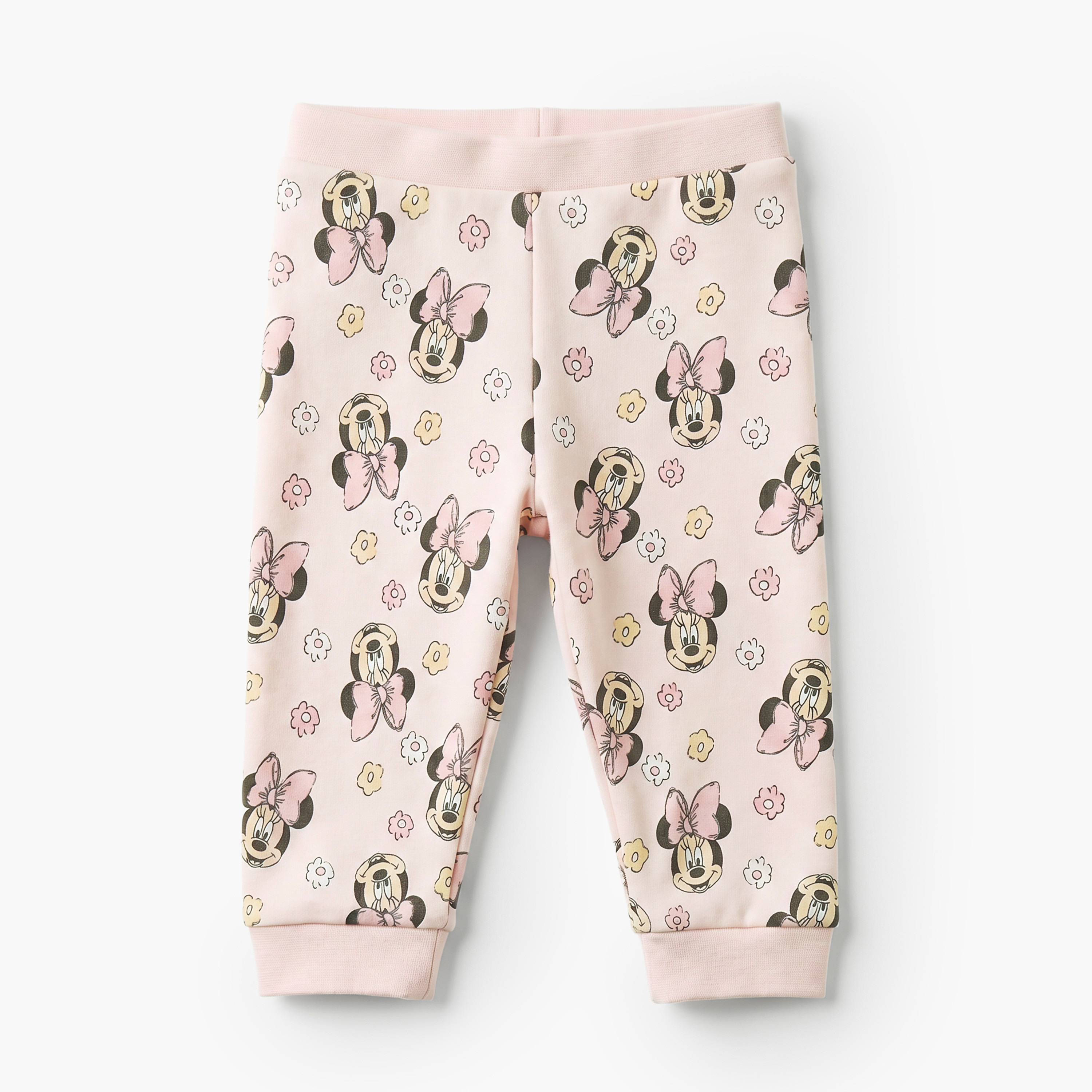 Disney Cotton Crew Neck Long Sleeves Pyjama Set with Minnie Mouse Print-baby-girls-clothing-nightwear-pyjamasets-image-4