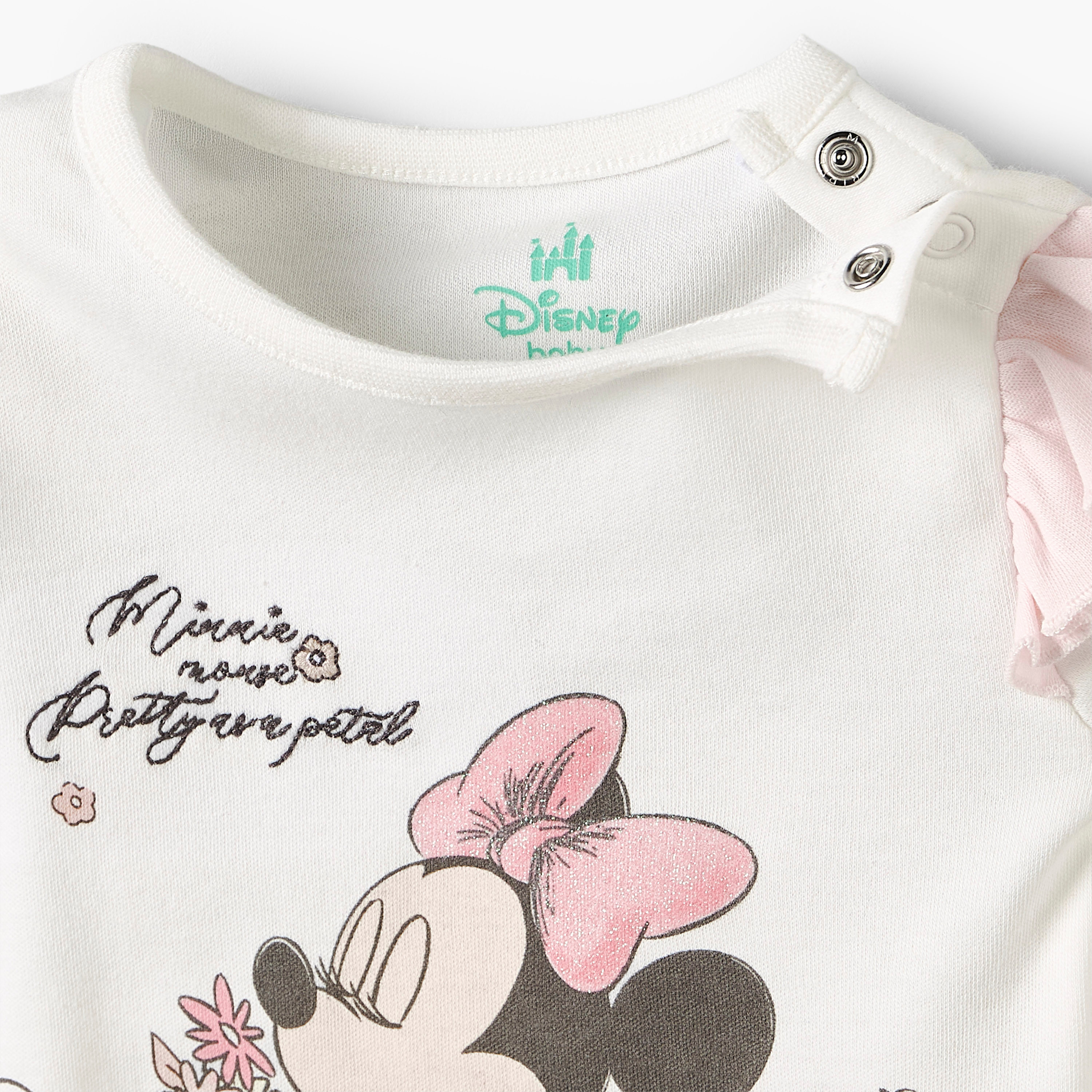 Disney Cotton Crew Neck Long Sleeves Pyjama Set with Minnie Mouse Print-baby-girls-clothing-nightwear-pyjamasets-image-5