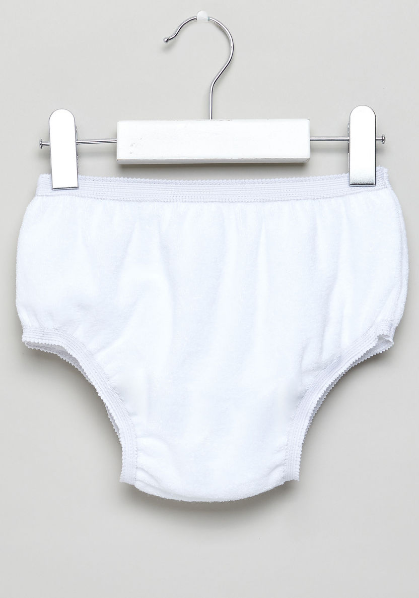 Juniors Solid Diaper Panty with Elastiacted Waistband-Reusable-image-2