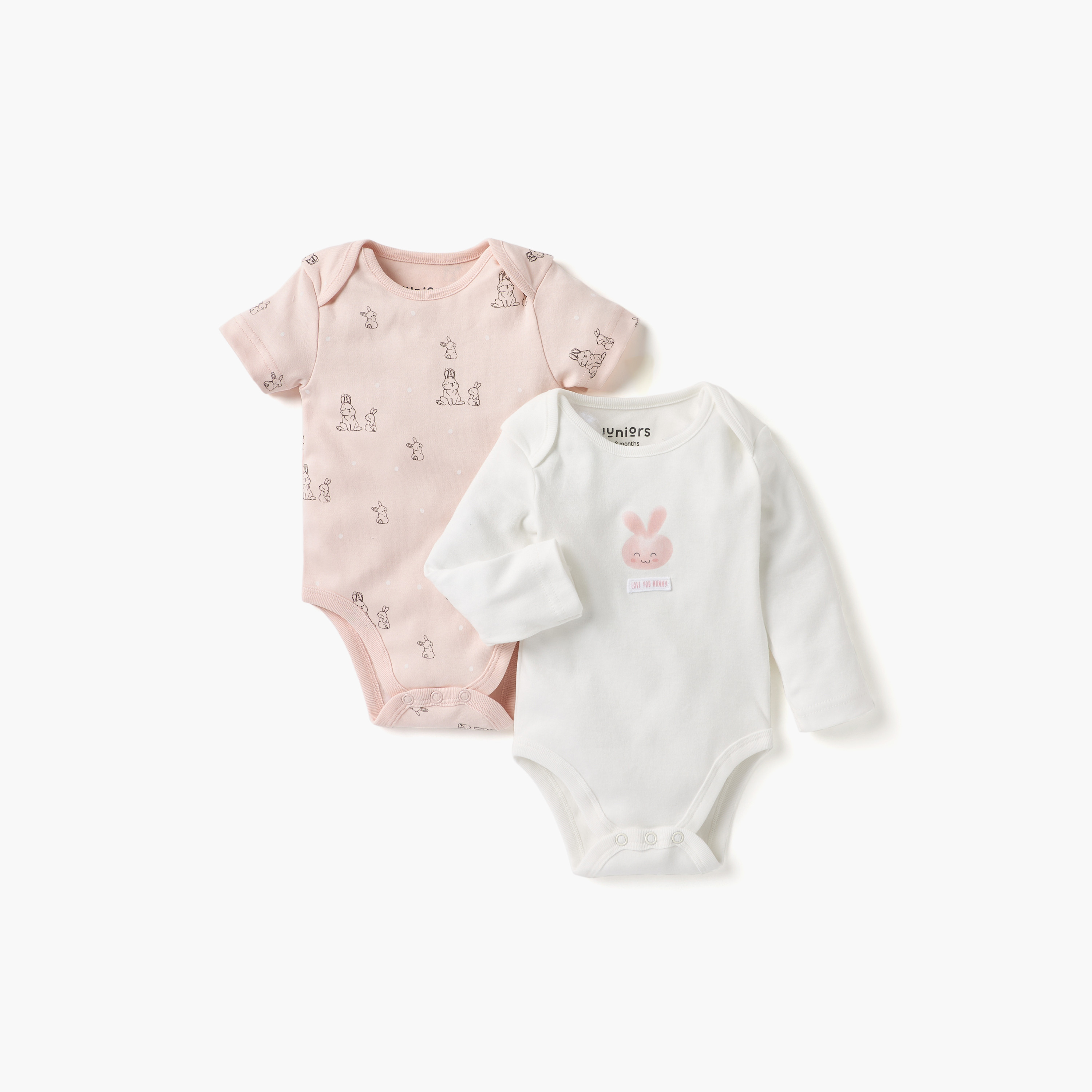 طقم ملابس 8 قطع بطبعات أرنب من جونيورز-baby-girls-clothing-setsandcoords-image-2