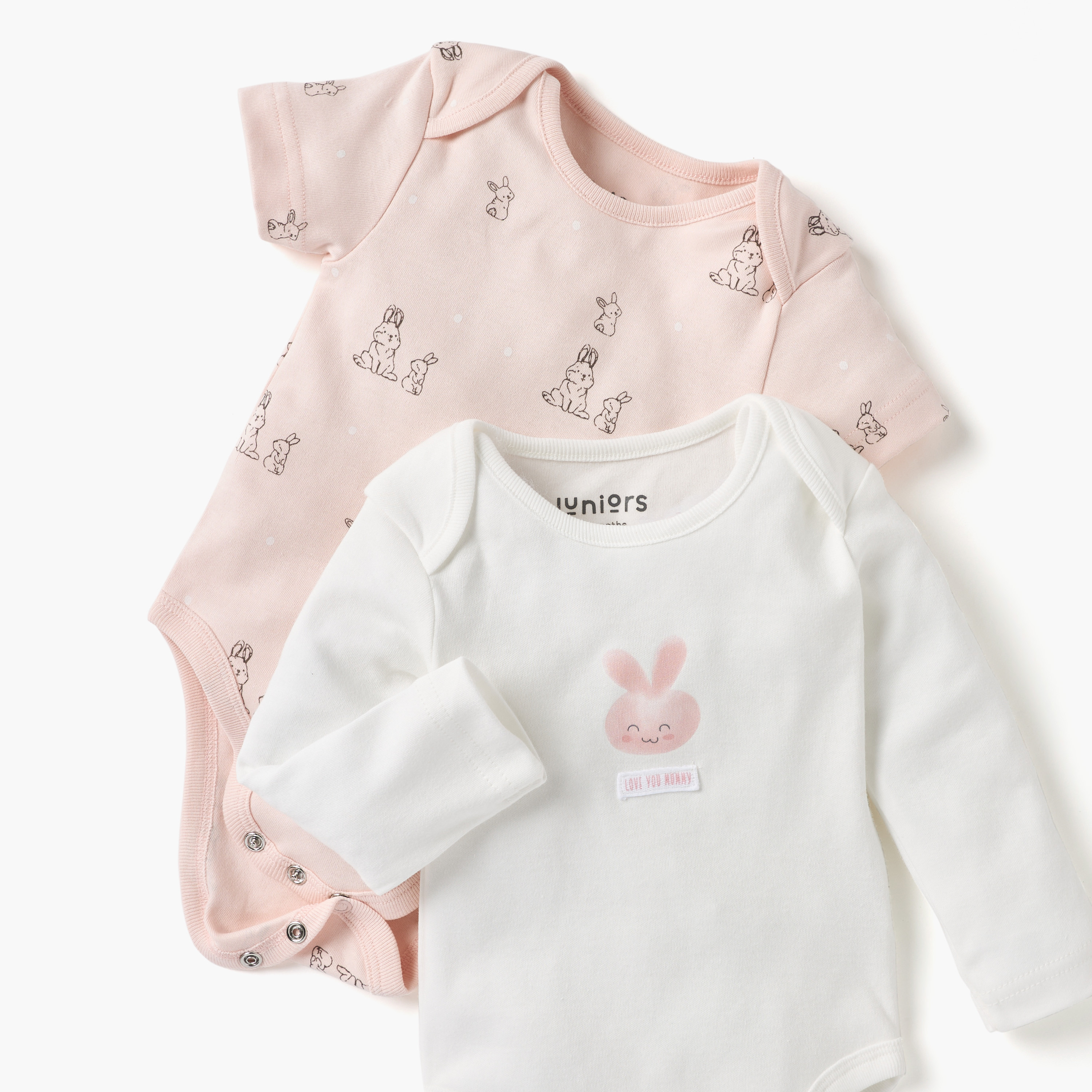 طقم ملابس 8 قطع بطبعات أرنب من جونيورز-baby-girls-clothing-setsandcoords-image-5