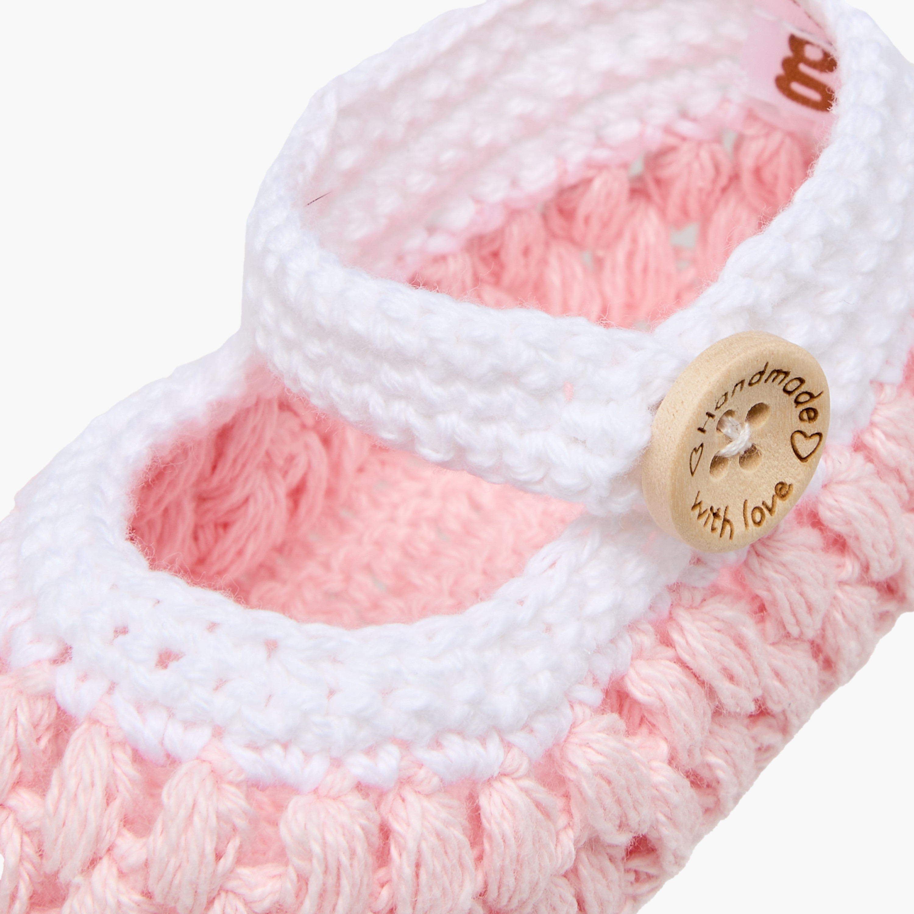 Set of 2 Giggles Booties and Headband with Crochet Design-baby-girls-accessories-hairaccessories-image-4