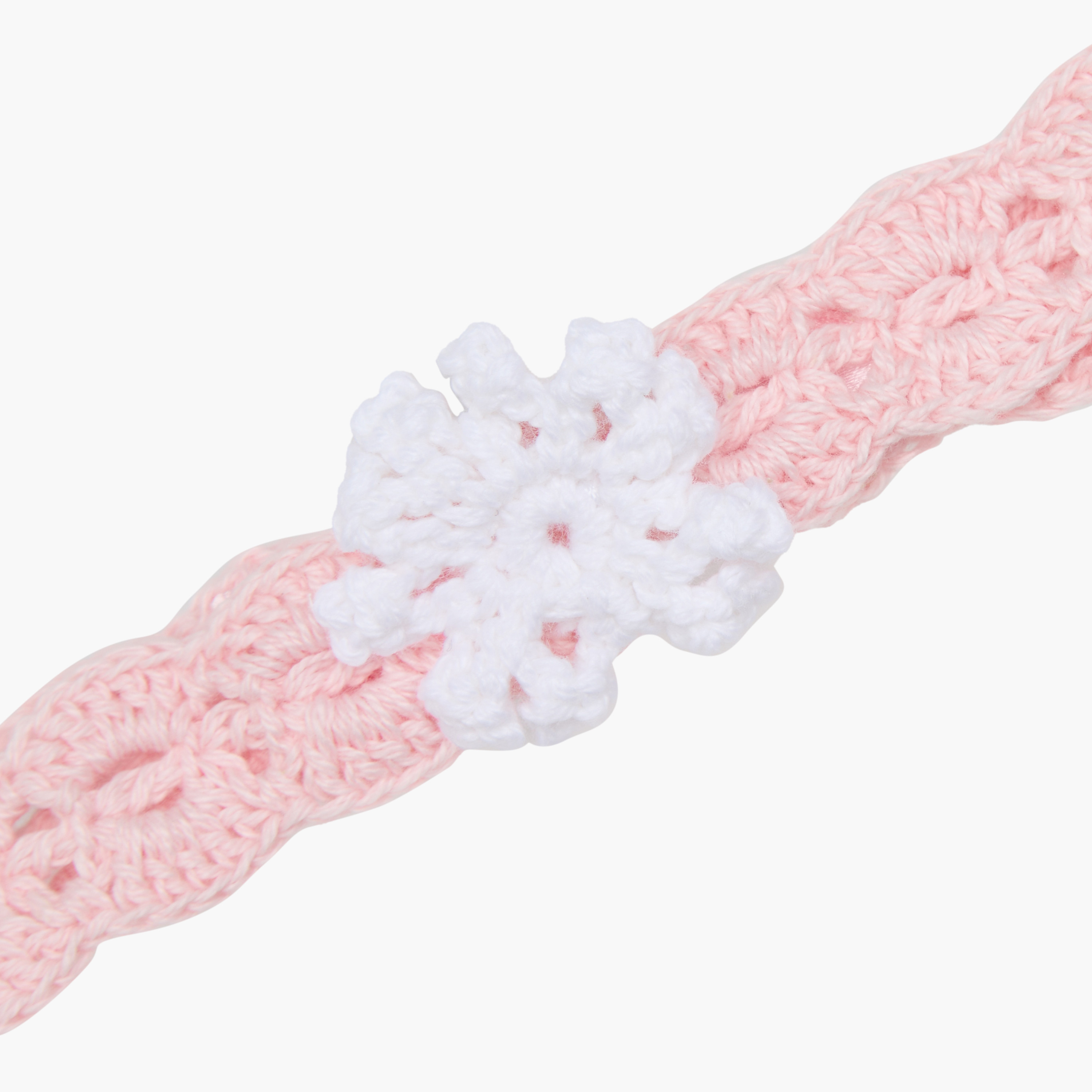 Set of 2 Giggles Booties and Headband with Crochet Design-baby-girls-accessories-hairaccessories-image-7