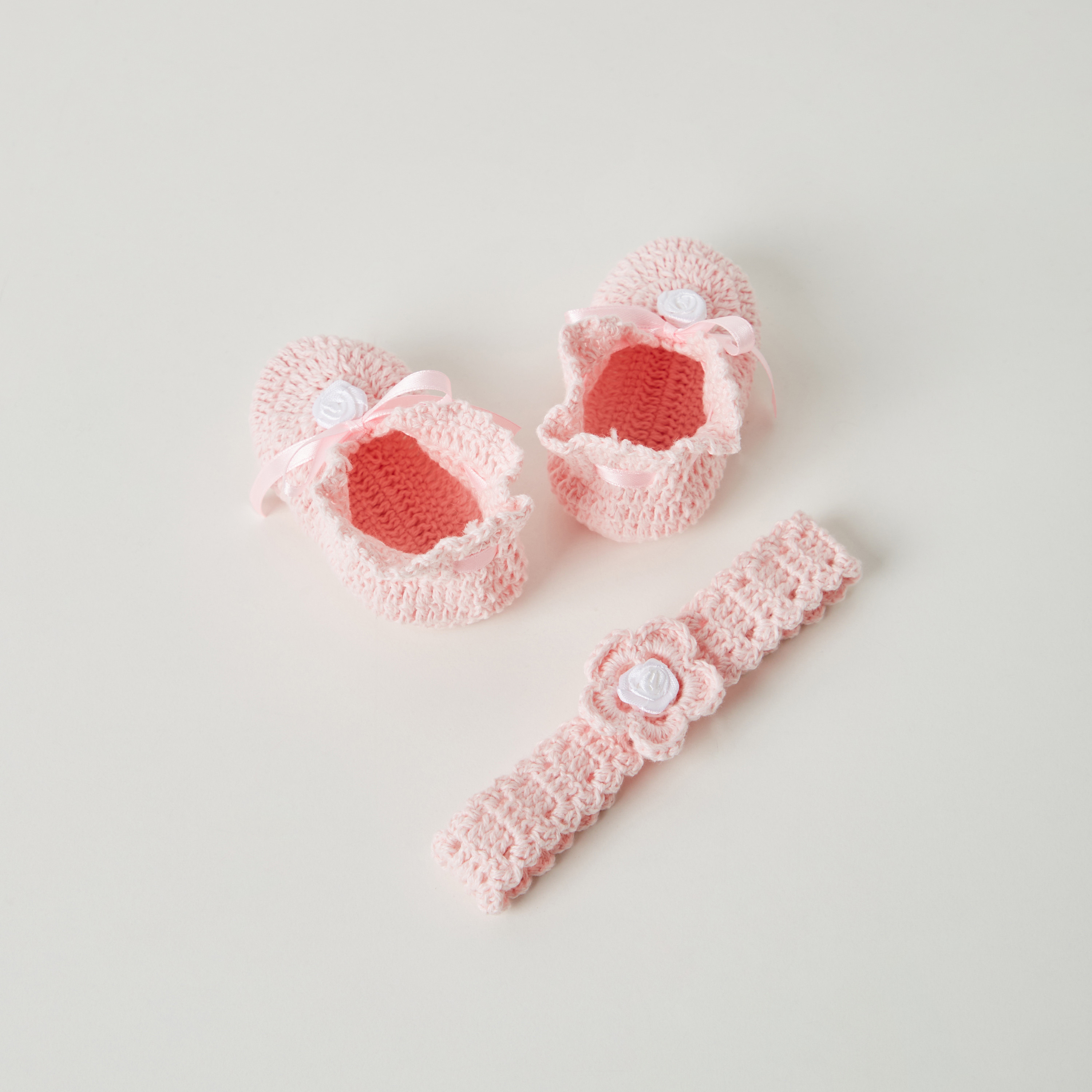 Giggles Knitted Booties and Headband Set-baby-girls-accessories-hairaccessories-image-1