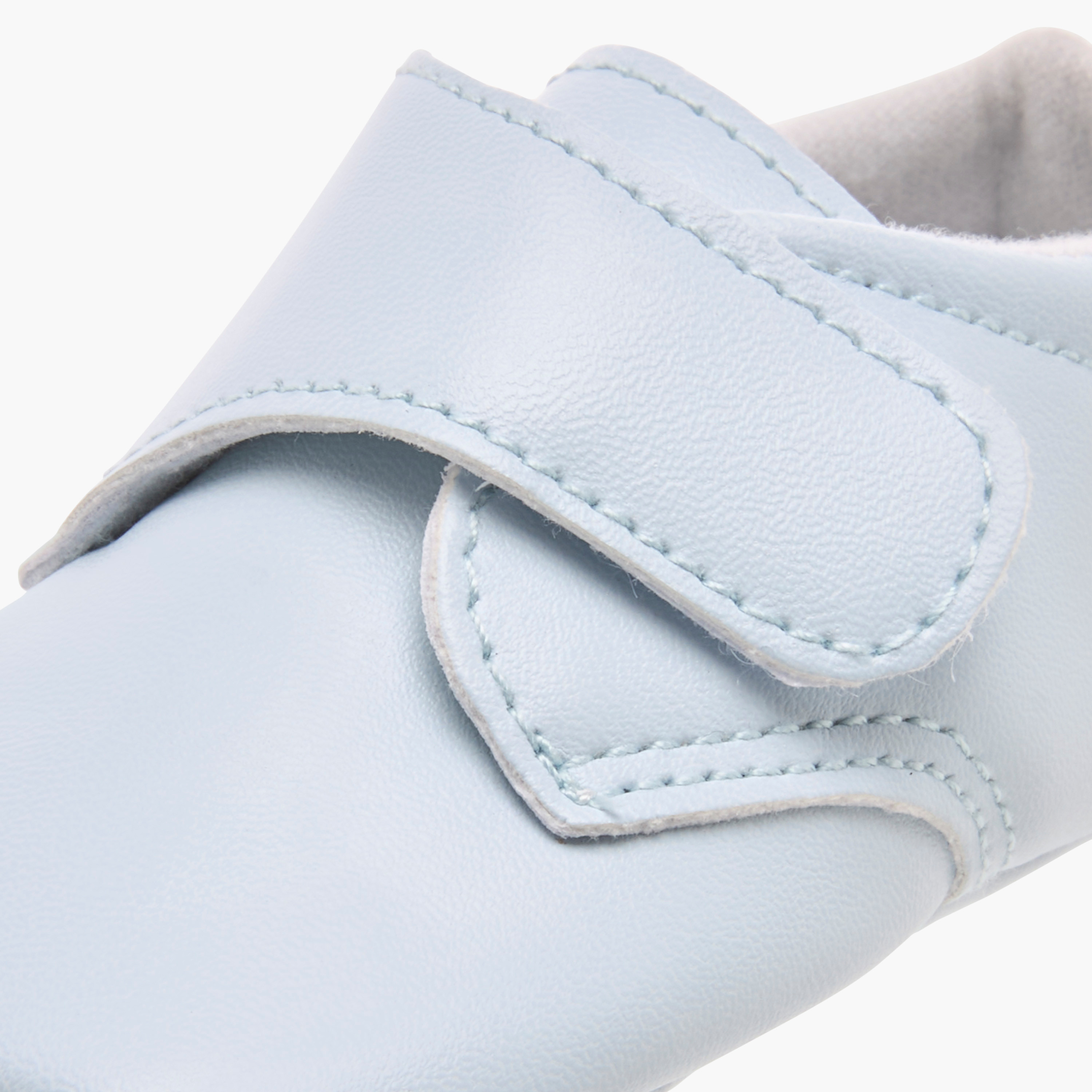 Giggles Solid Faux Leather Booties with Hook and Loop Closure-baby-boys-shoes-closedshoes-image-4