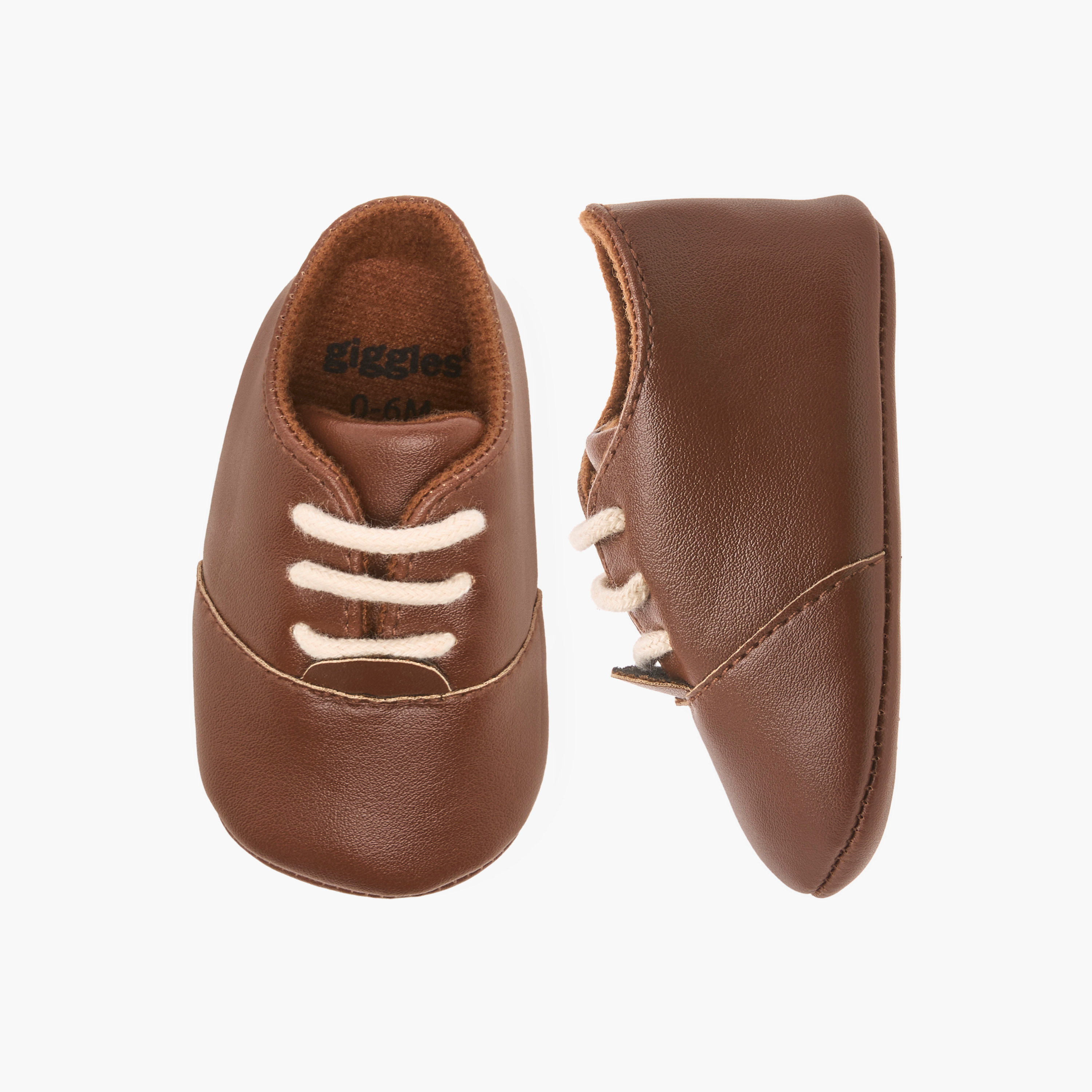 بوت جلد صناعي سهل الارتداء سادة من جيجلز-baby-boys-shoes-closedshoes-image-1