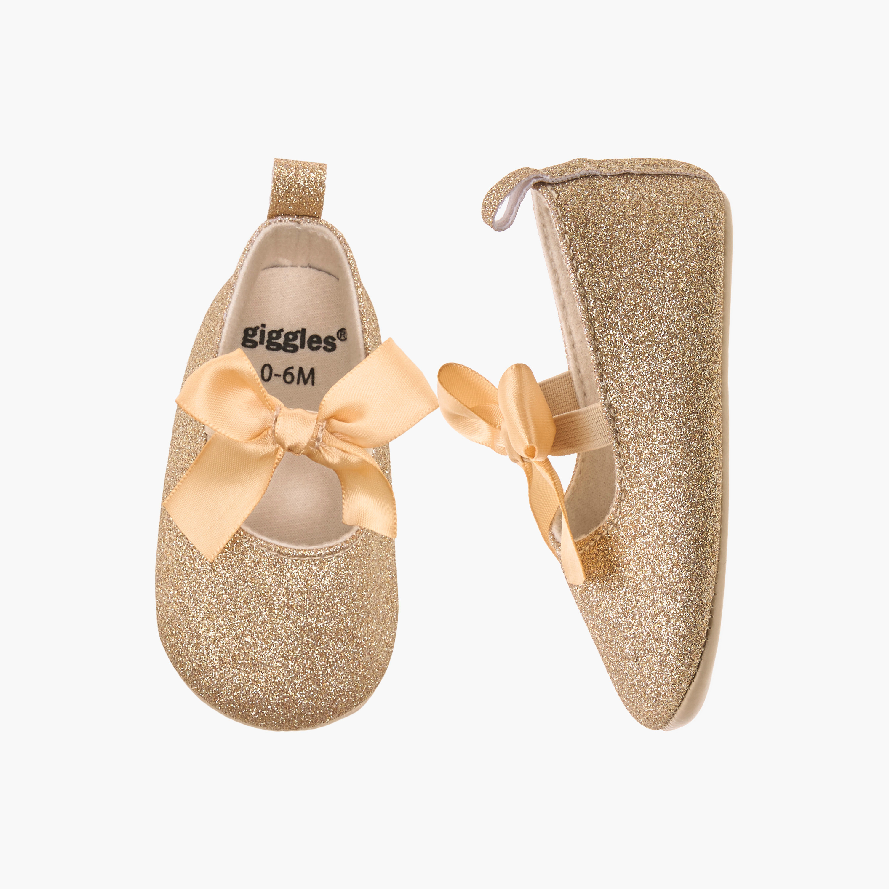 بوت مزين بفيونكة وحزام مطّاطي من جيجلز-baby-girls-shoes-closedshoes-image-1