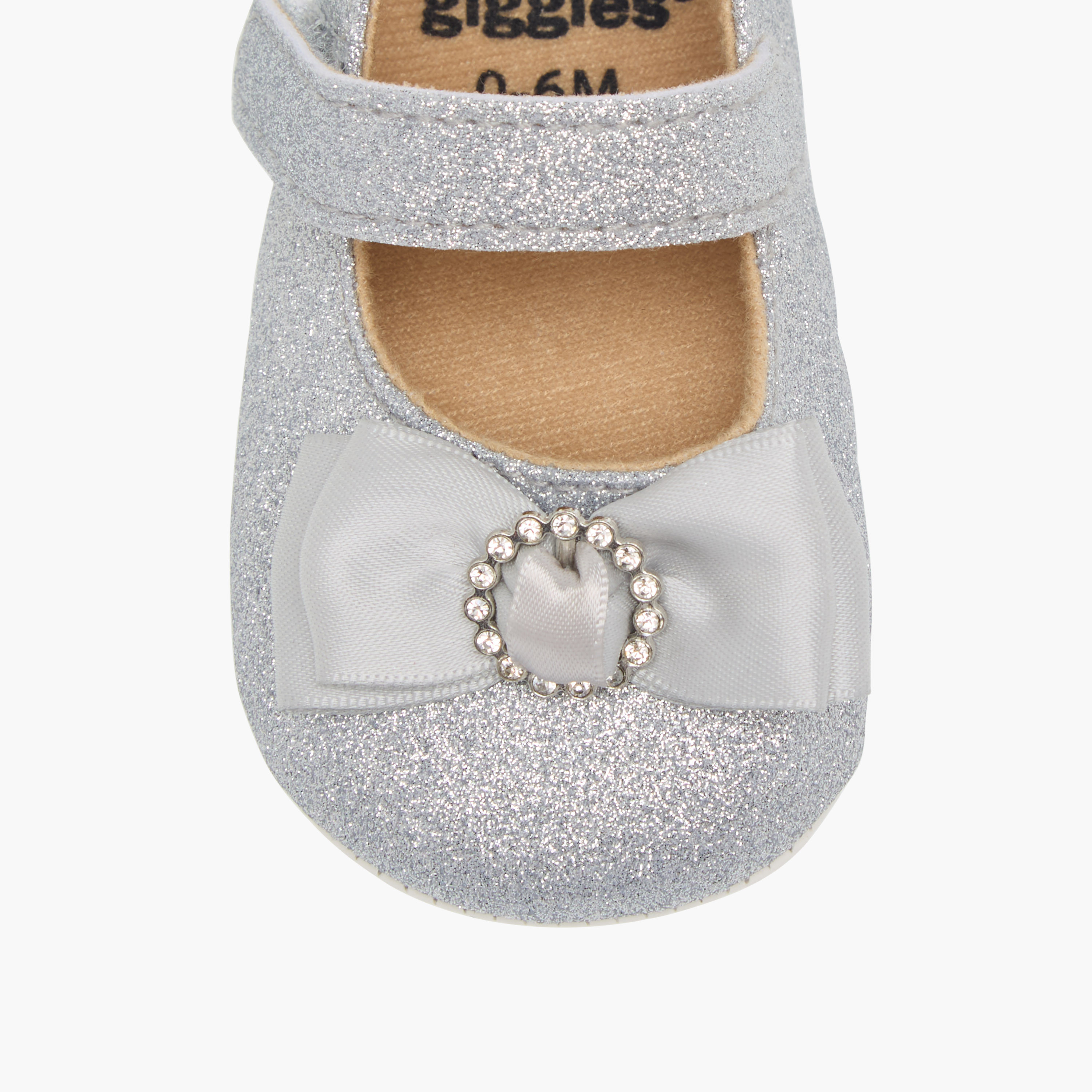 Giggles Bow Embellished Booties-baby-girls-shoes-booties-image-4