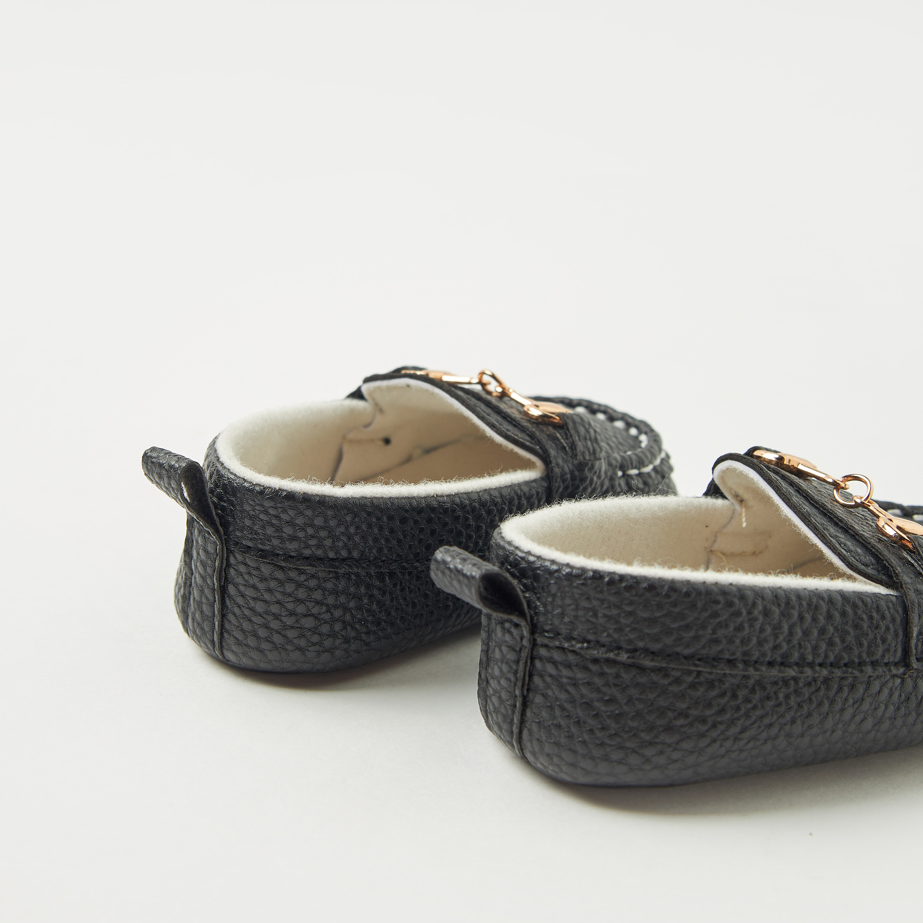 Giggles Textured Slip-On Booties with Metal Accent-baby-boys-shoes-closedshoes-image-4