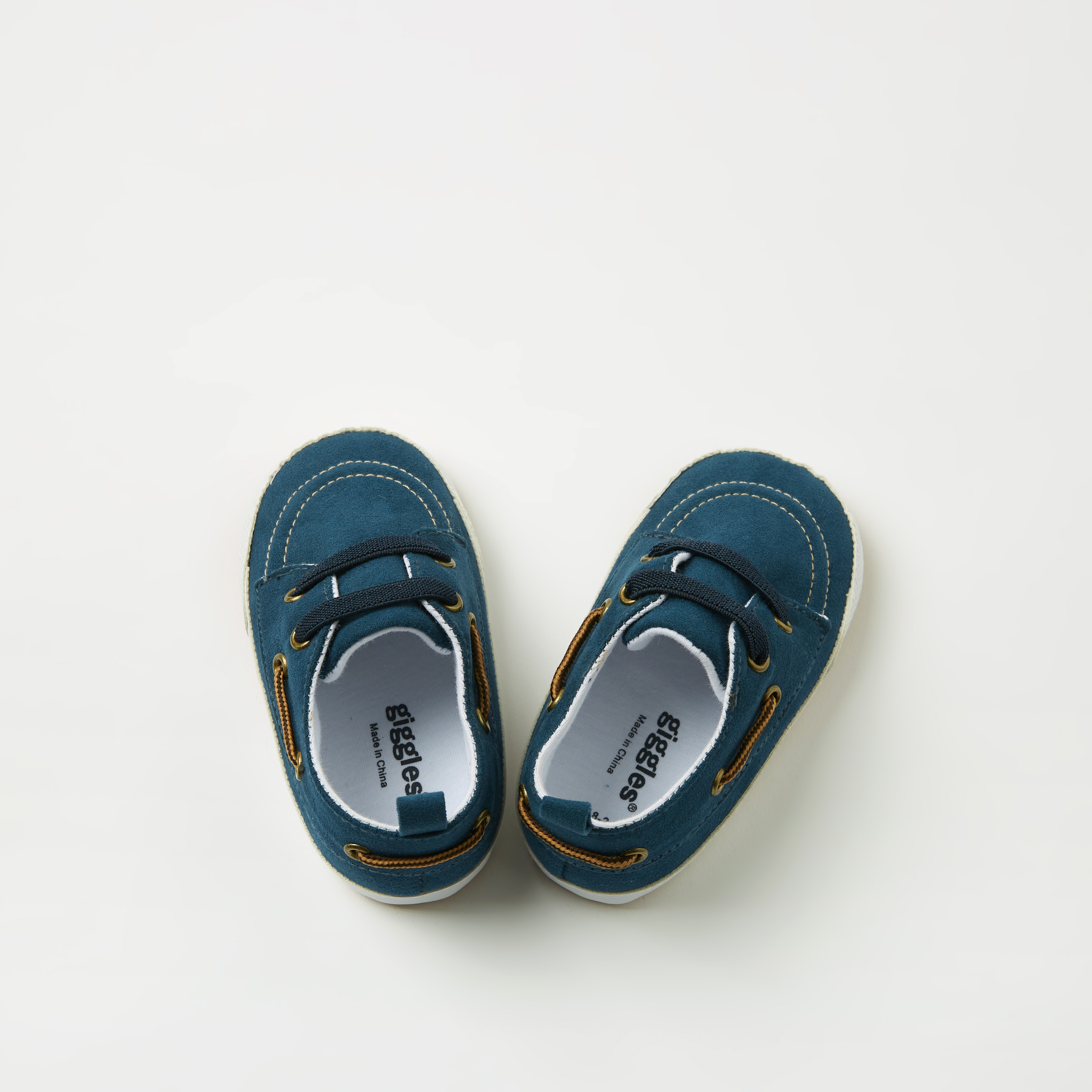 Giggles Solid Slip-On Booties with Lace Detail and Pull Tabs-baby-boys-shoes-closedshoes-image-1
