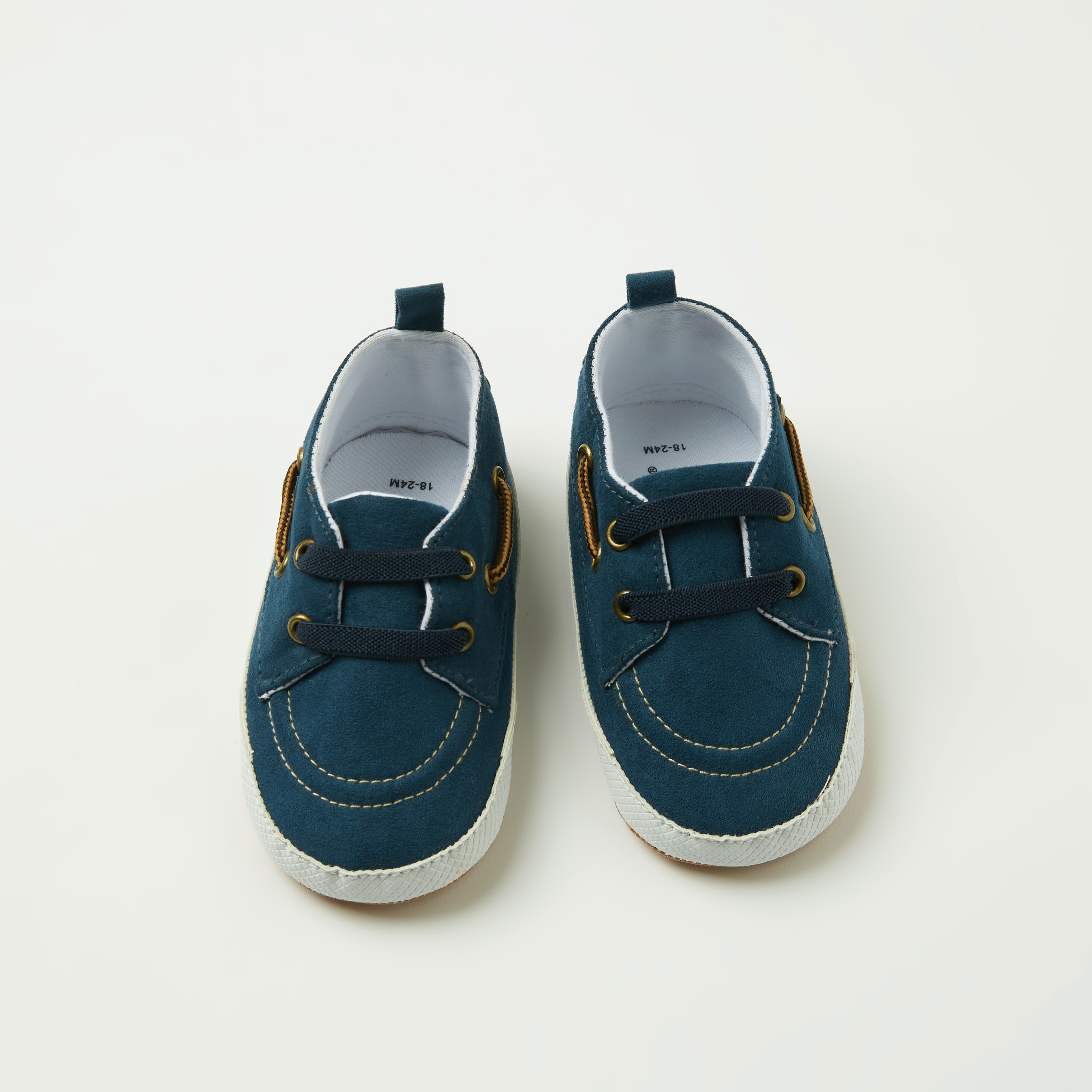 Giggles Solid Slip-On Booties with Lace Detail and Pull Tabs-baby-boys-shoes-closedshoes-image-5