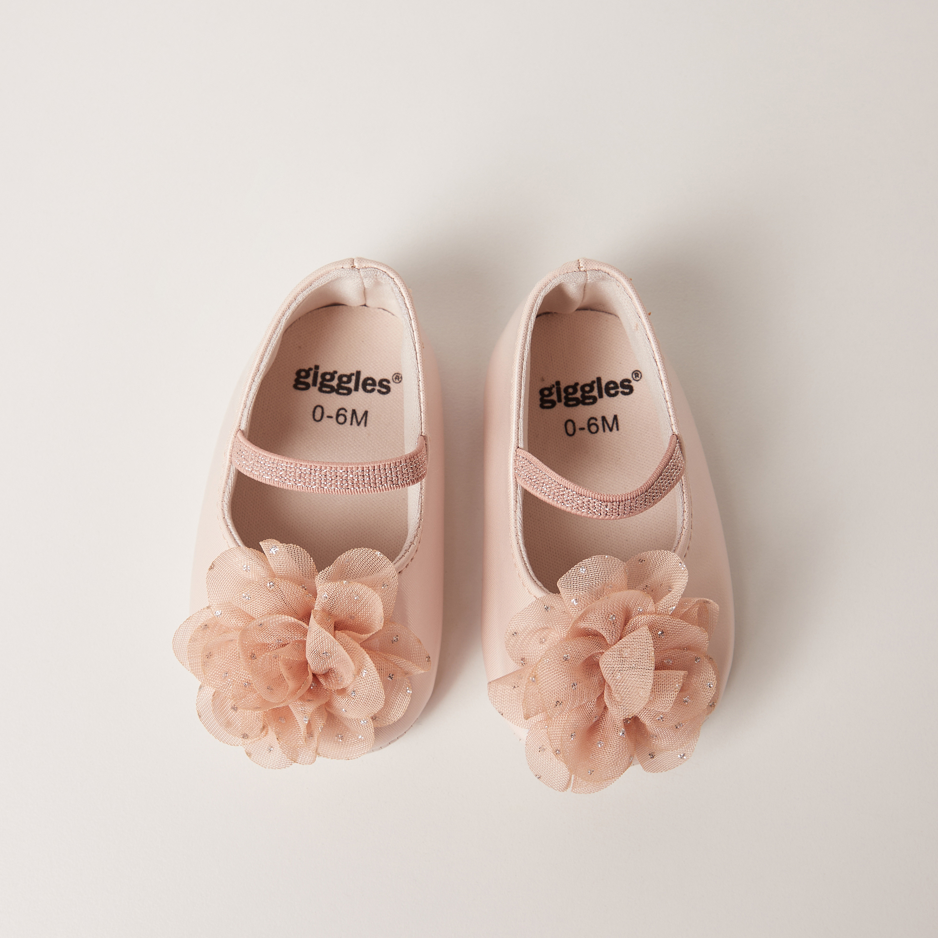 Giggles Floral Accent Slip-On Booties with Elastic Strap-baby-boys-shoes-closedshoes-image-5