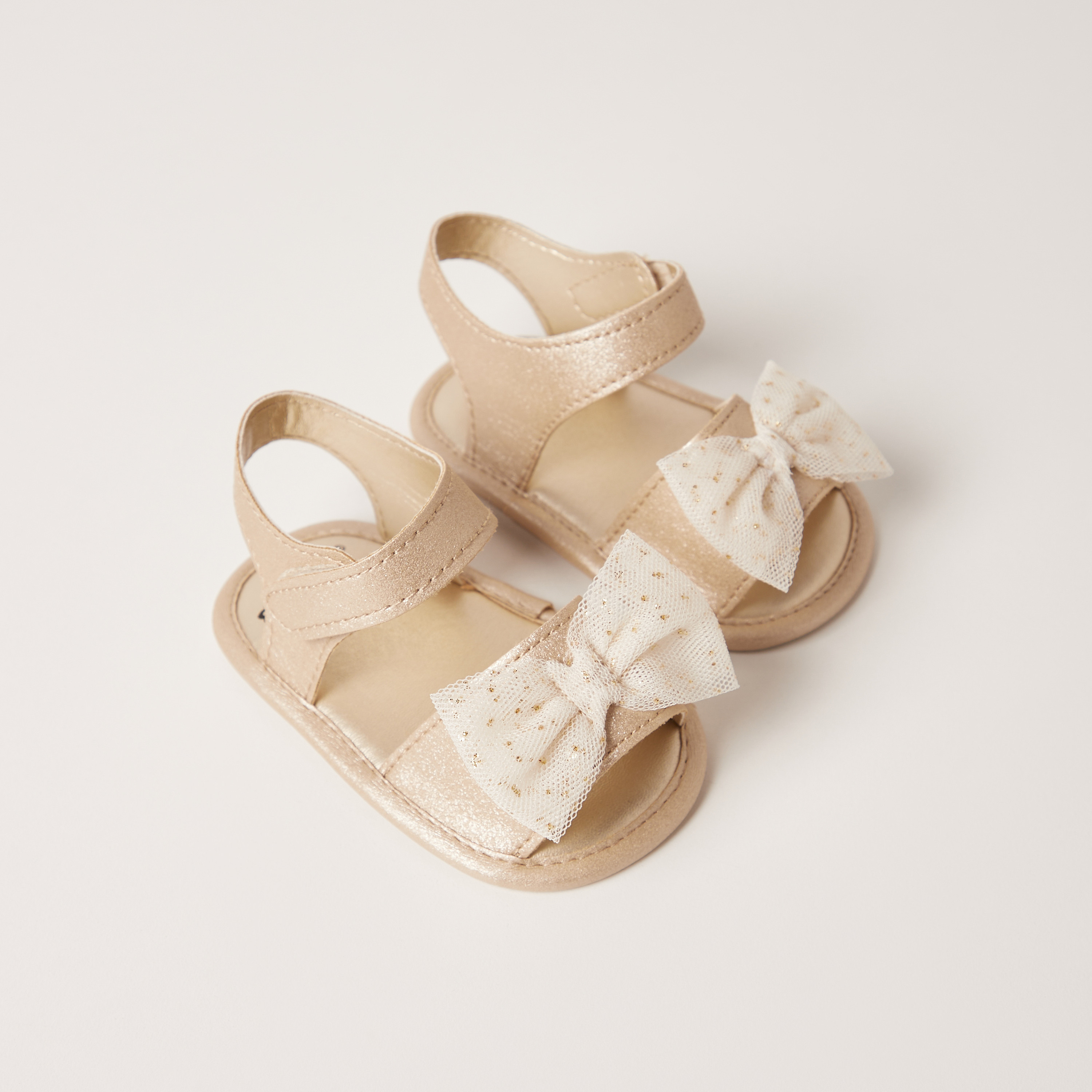 Giggles Bow Accent Booties with Hook and Loop Closure-baby-boys-shoes-closedshoes-image-2