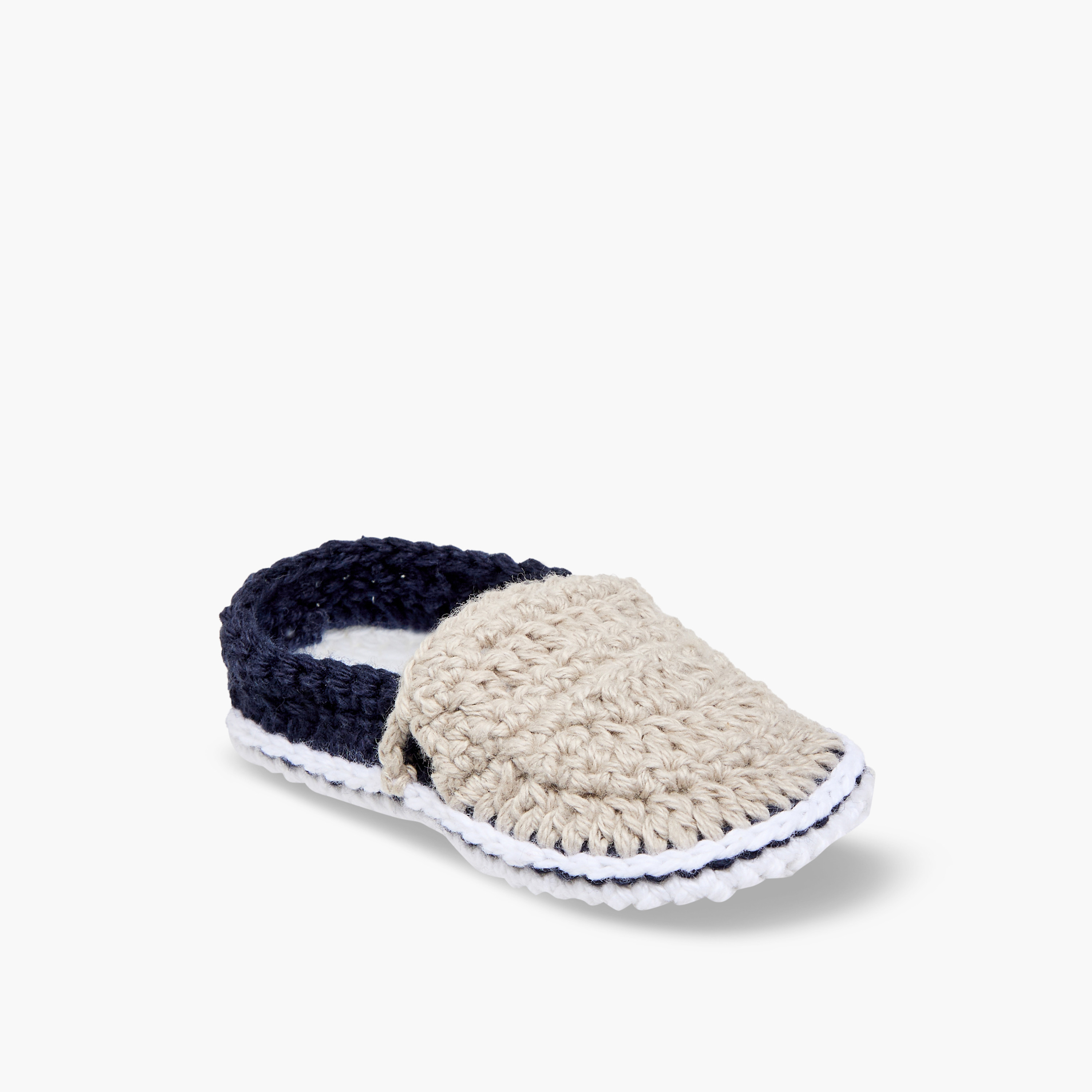 Giggles Booties with Crochet Design-baby-boys-shoes-booties-image-2