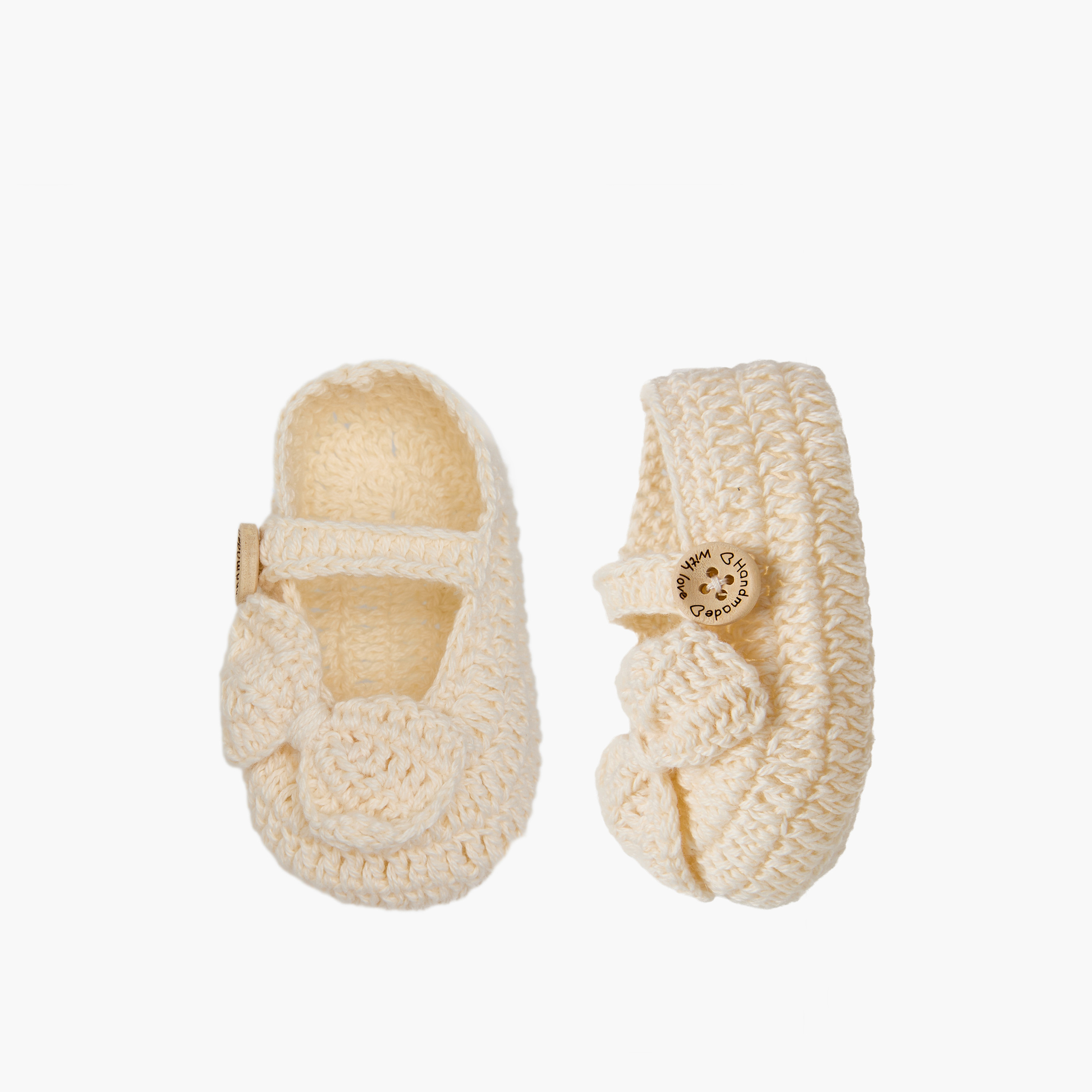 Giggles Booties with Bow Applique, Crochet Design-baby-girls-shoes-booties-image-1