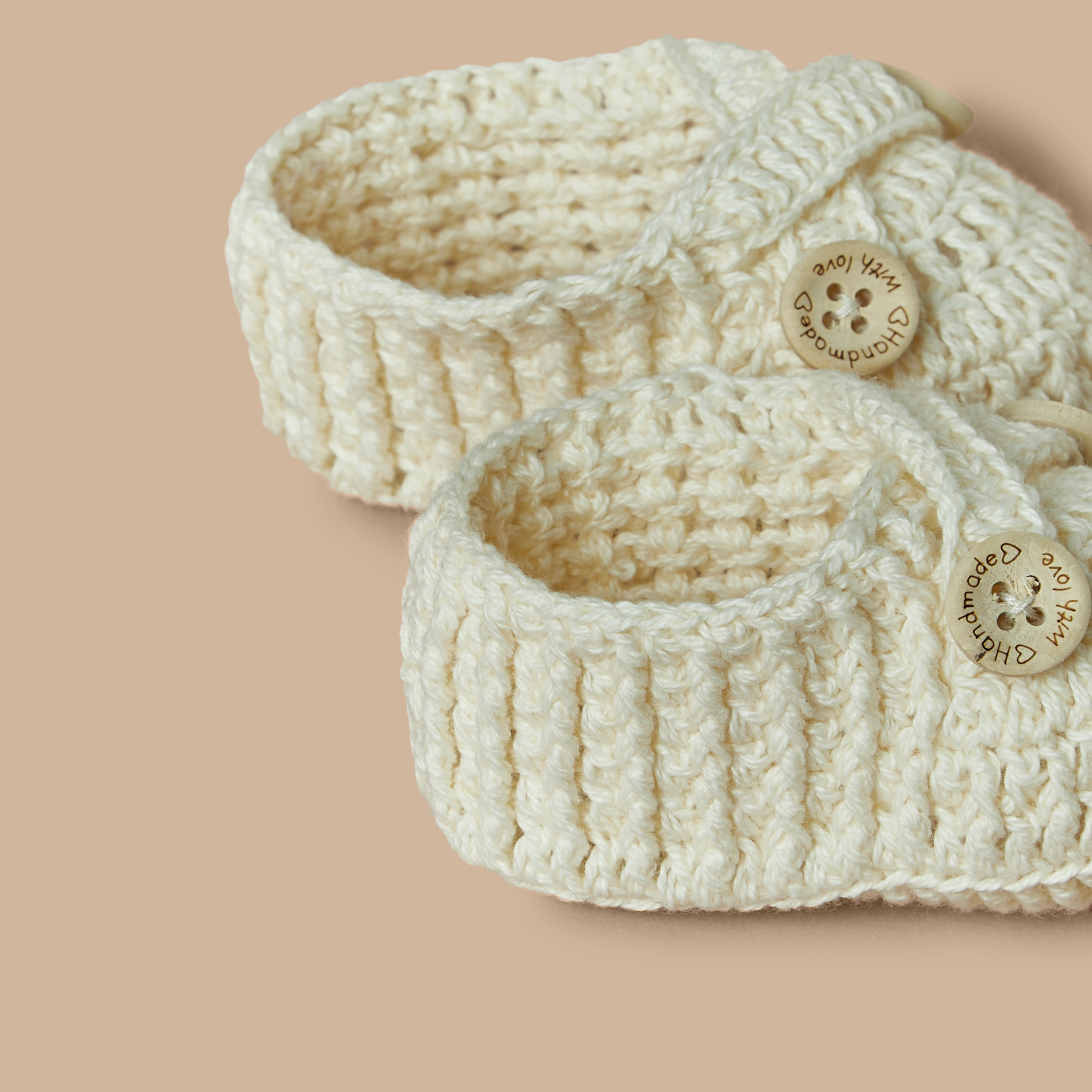 Giggles Textured Booties with Button Closure-baby-girls-shoes-booties-image-3