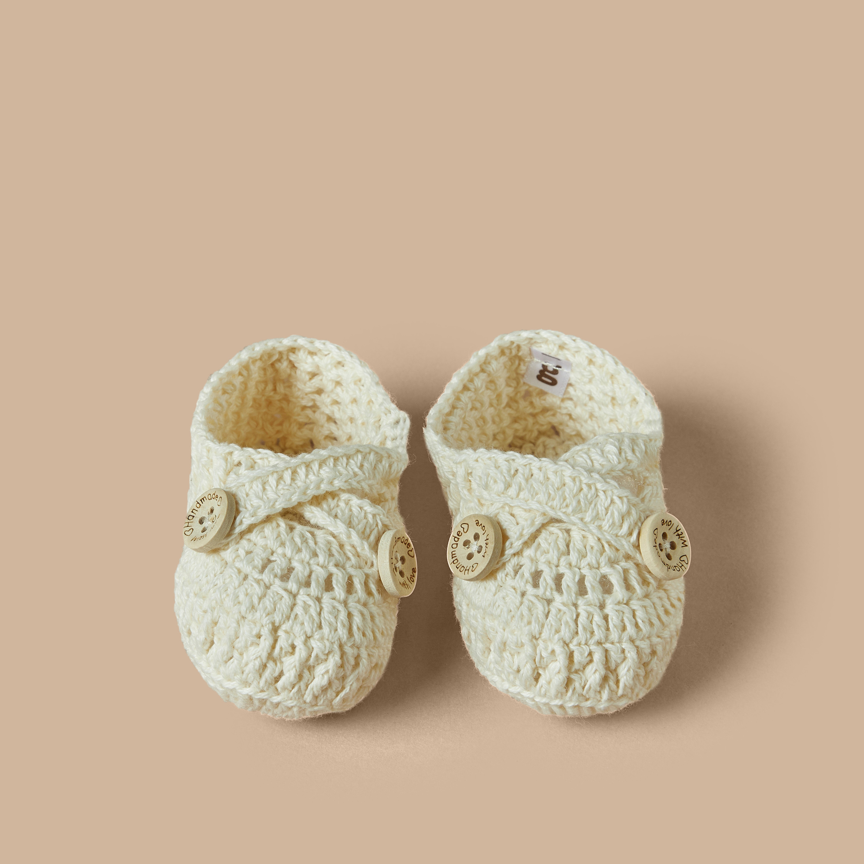 Giggles Textured Booties with Button Closure-baby-girls-shoes-booties-image-4