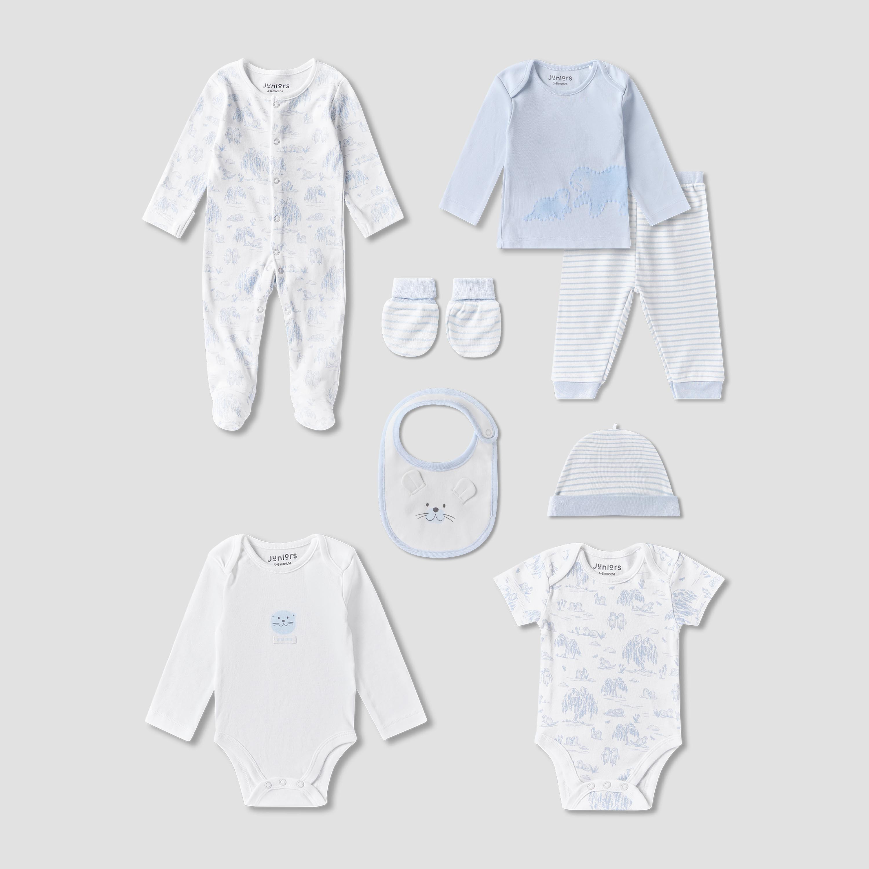 Set of 9 Juniors Clothing Gift Set with Assorted Prints-baby-boys-clothing-setsandcoords-image-2