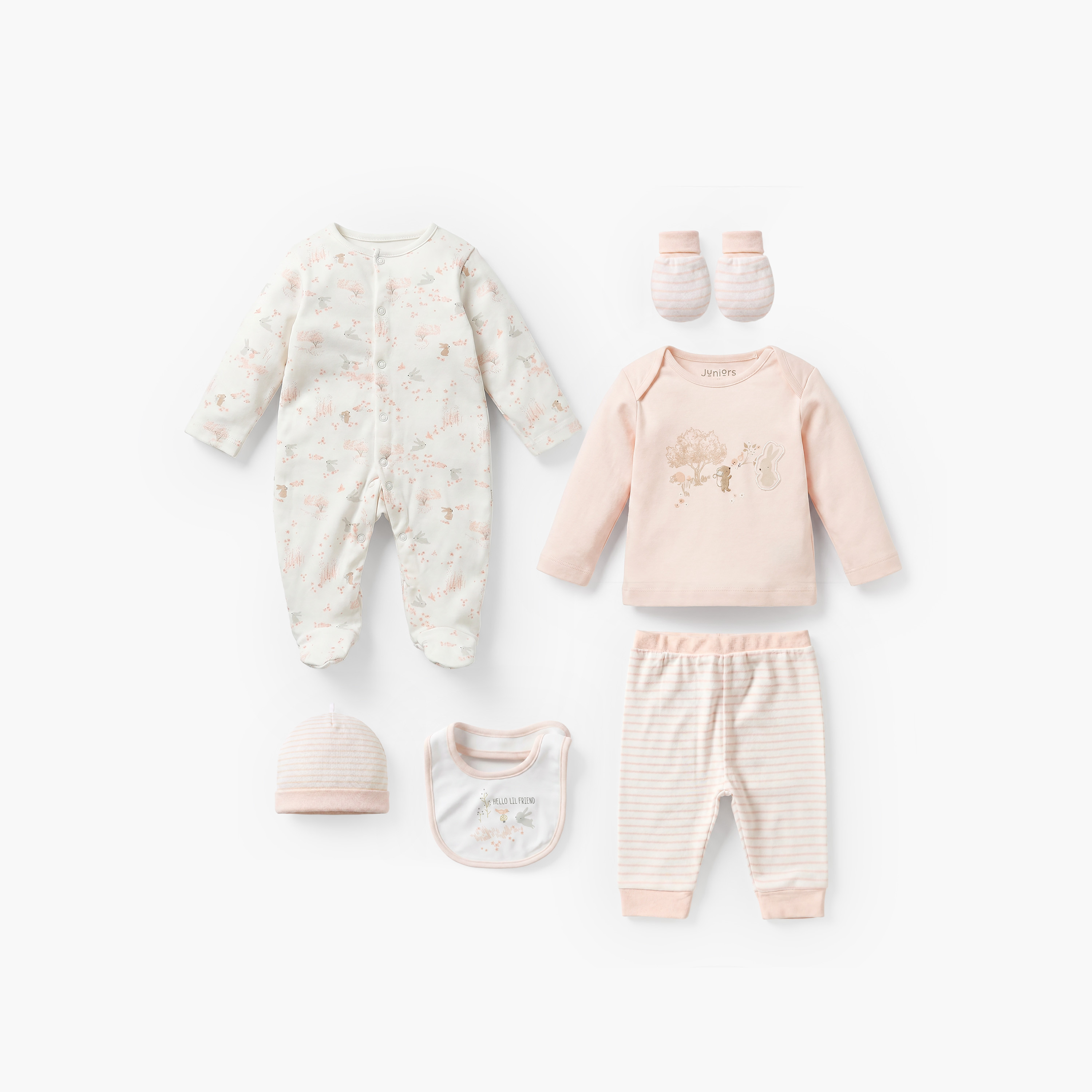 Set of 9 Juniors Clothing Gift Set with Snap Button Closure-baby-girls-clothing-setsandcoords-image-2