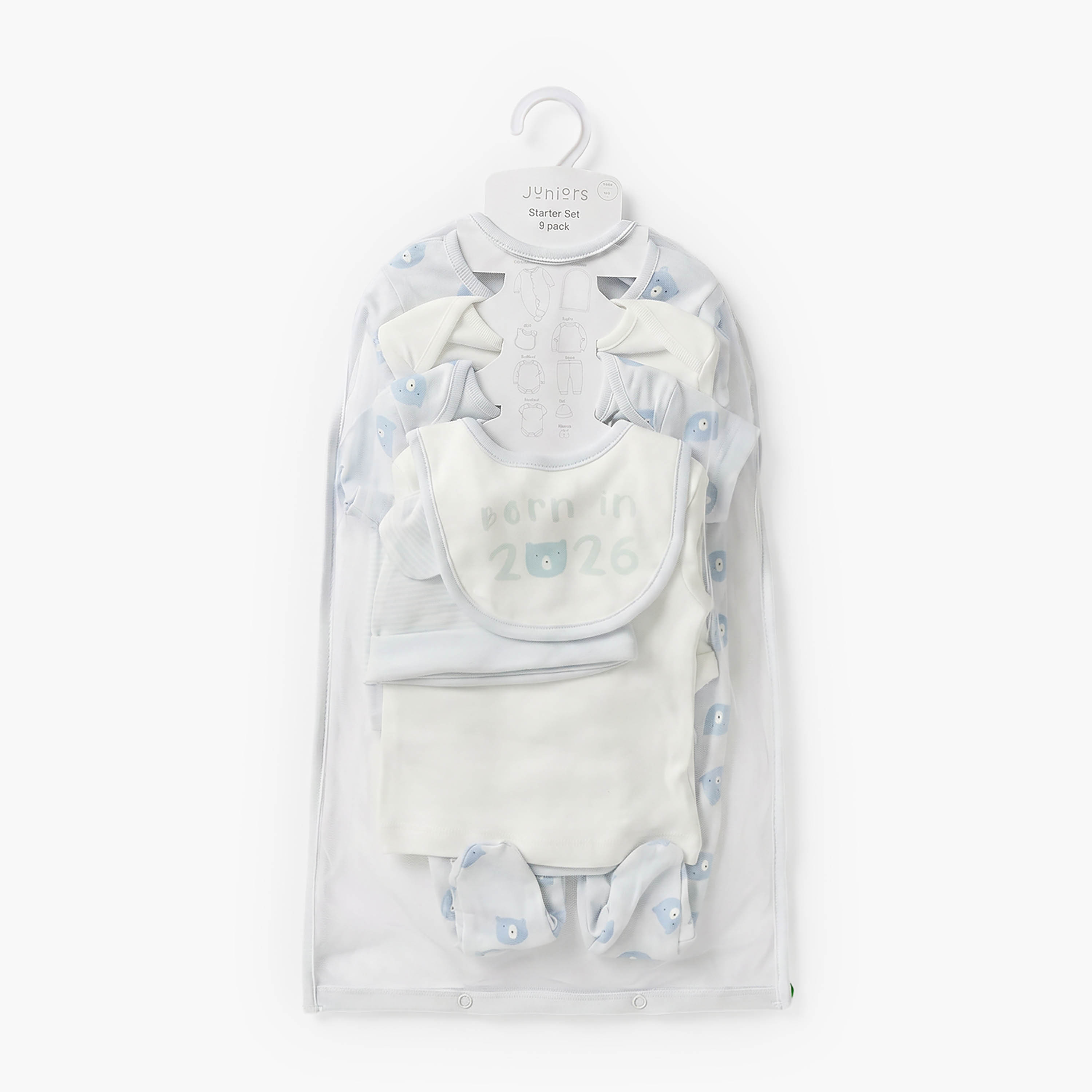 Set of 9 Juniors Clothing Gift Set with Bear Print-baby-boys-clothing-setsandcoords-image-1