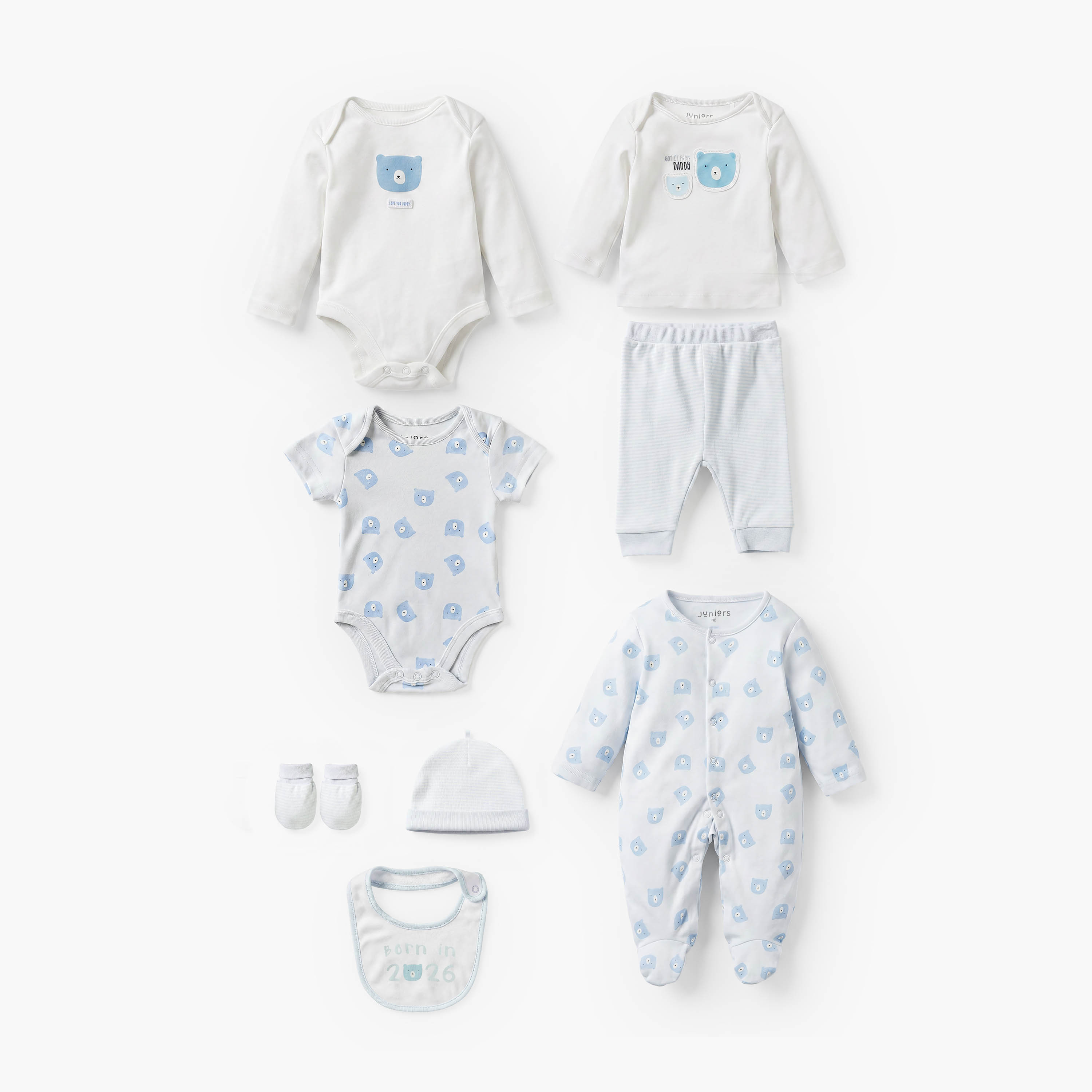 Set of 9 Juniors Clothing Gift Set with Bear Print-baby-boys-clothing-setsandcoords-image-2