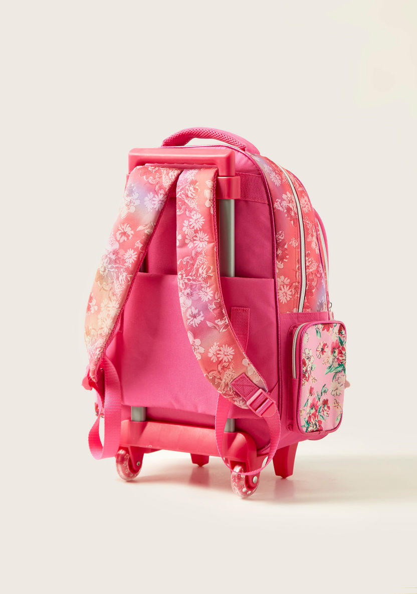Juniors Butterfly Print 3-Piece Trolley Backpack Set-School Sets-image-4