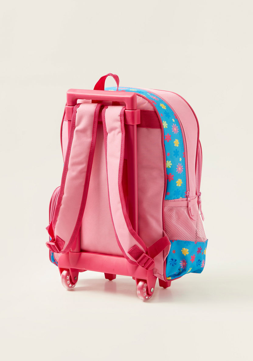 Juniors Floral Print 3-Piece Trolley Backpack Set-School Sets-image-4
