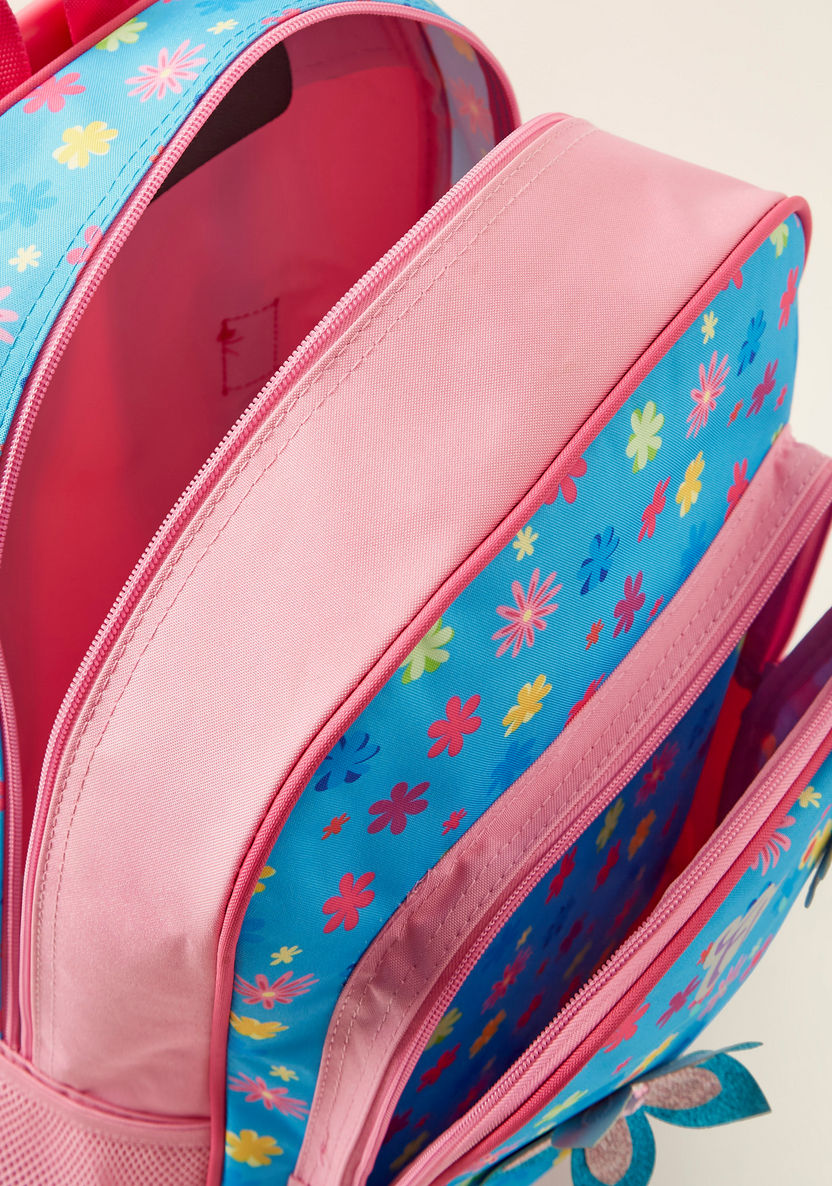 Juniors Floral Print 3-Piece Trolley Backpack Set-School Sets-image-5