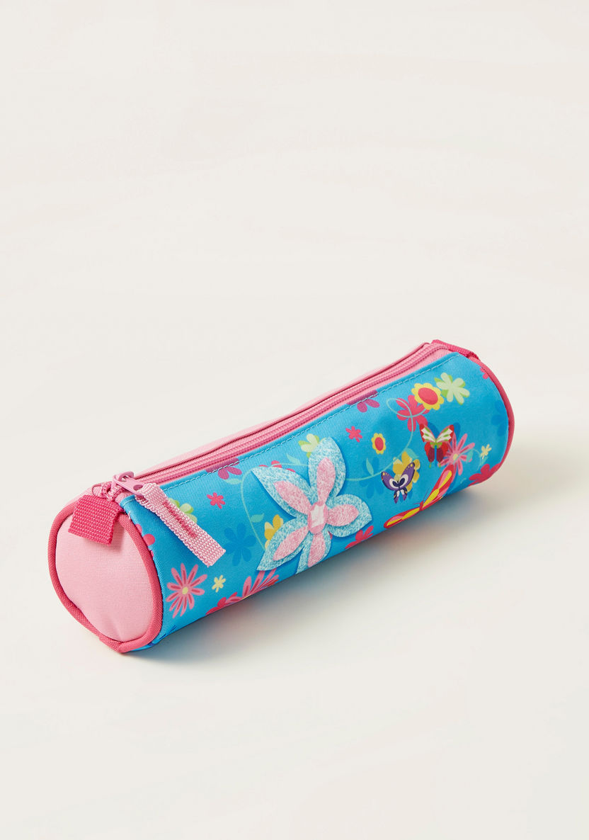 Juniors Floral Print 3-Piece Trolley Backpack Set-School Sets-image-8