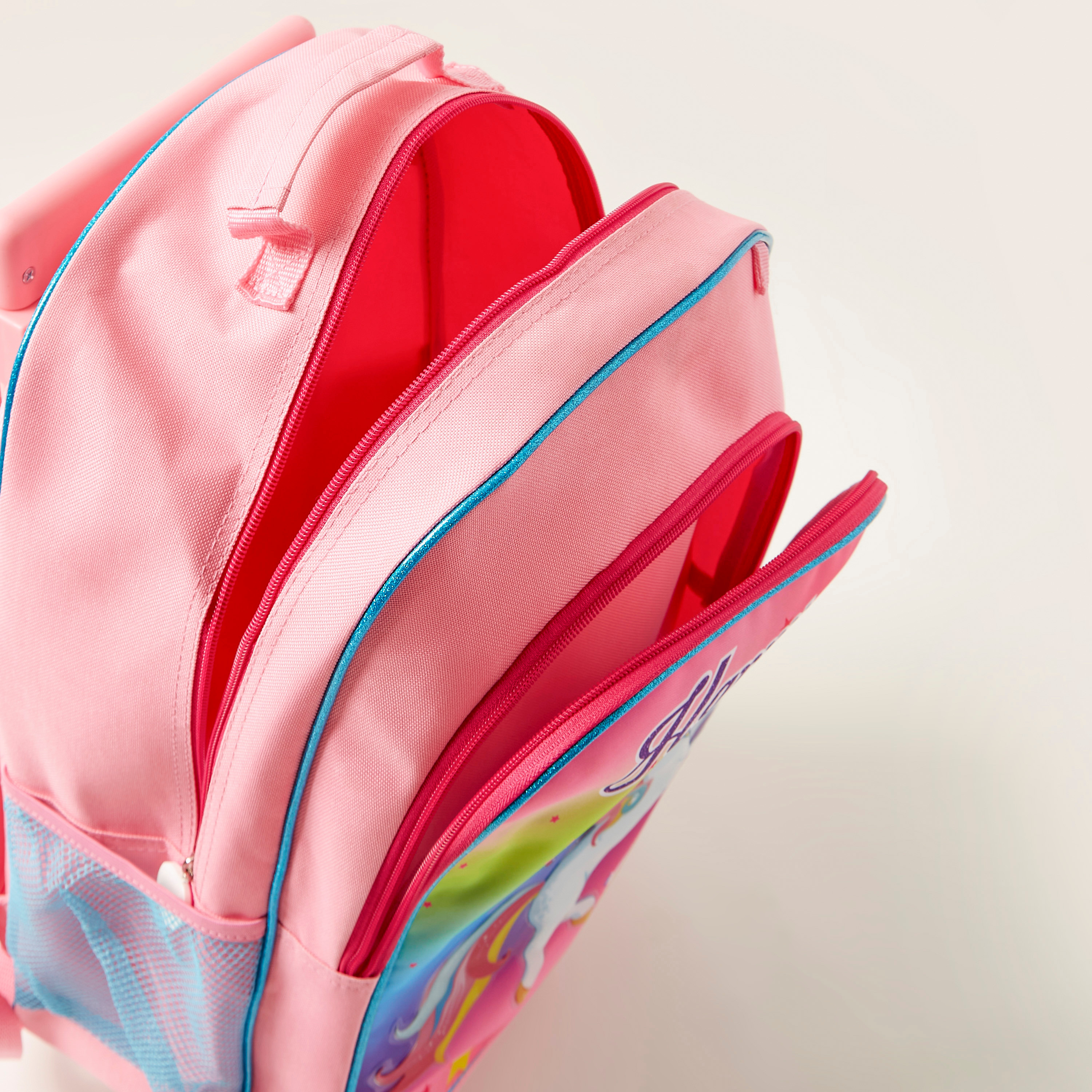 طقم شنطة ظهر بعجلات وطبعات يونيكورن 3 قطع من جونيورز-school-bagsandbackpacks-sets-image-6