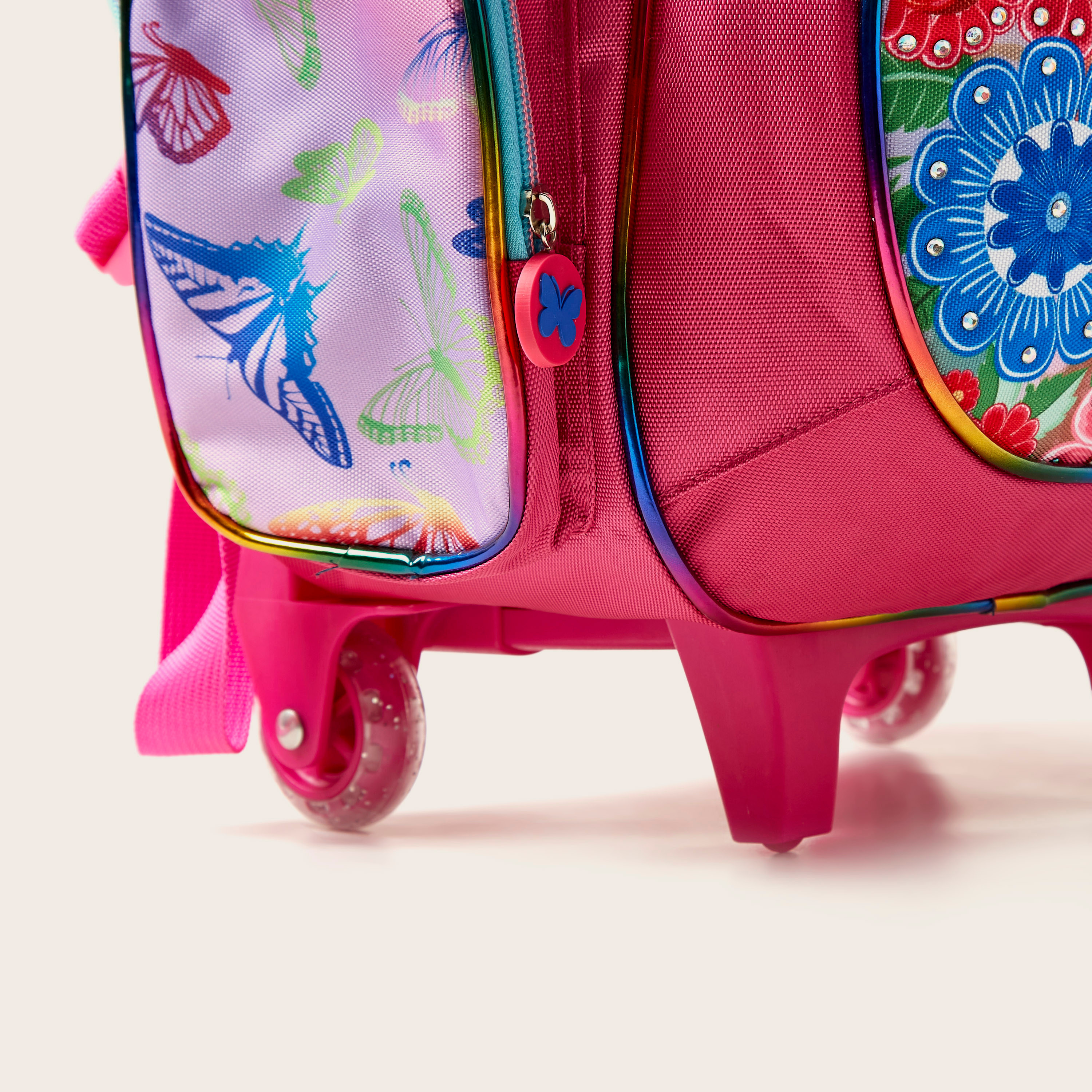 Juniors Butterfly Print 3-Piece Trolley Backpack Set-school-bagsandbackpacks-trolleybags-image-4
