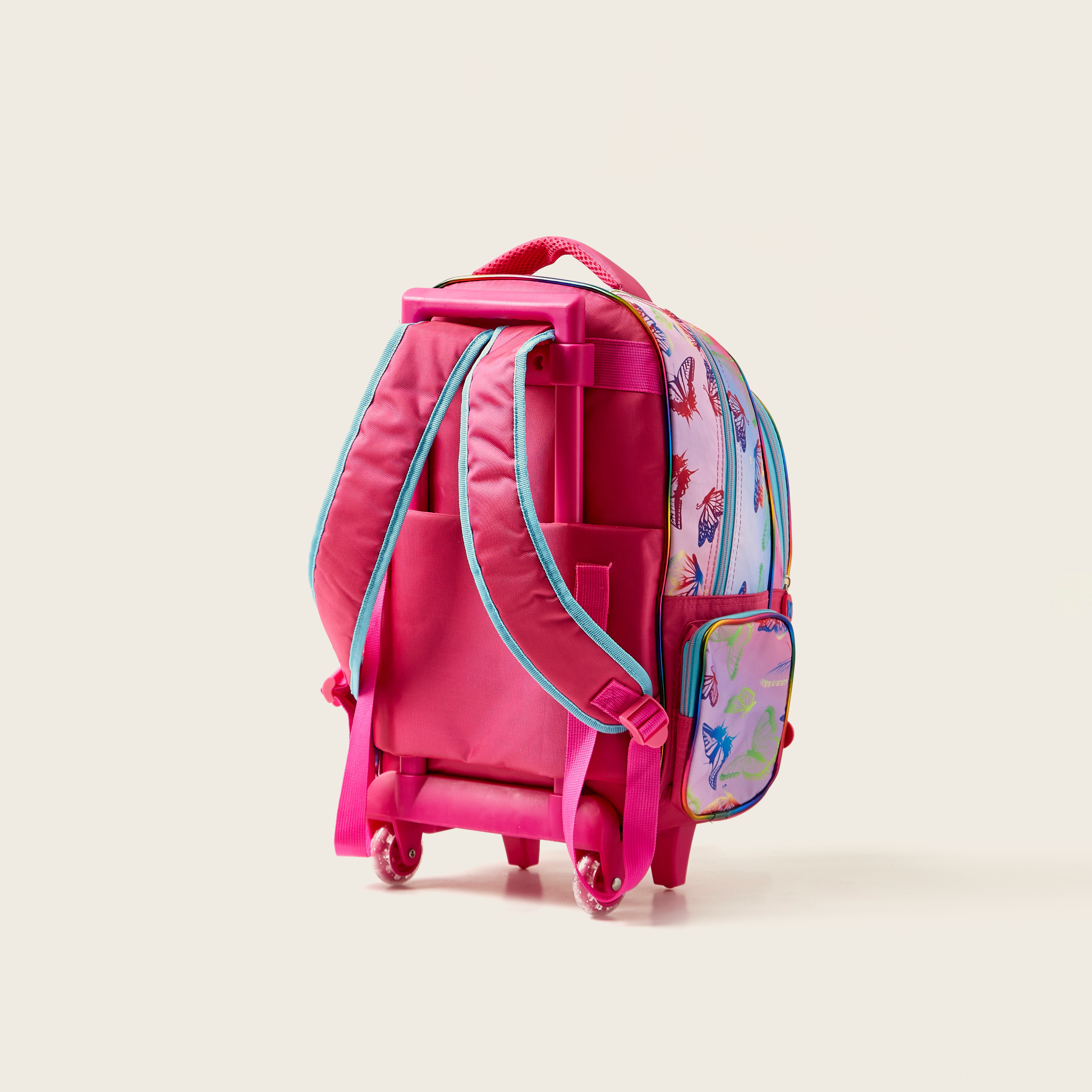 Juniors Butterfly Print 3-Piece Trolley Backpack Set-school-bagsandbackpacks-trolleybags-image-5