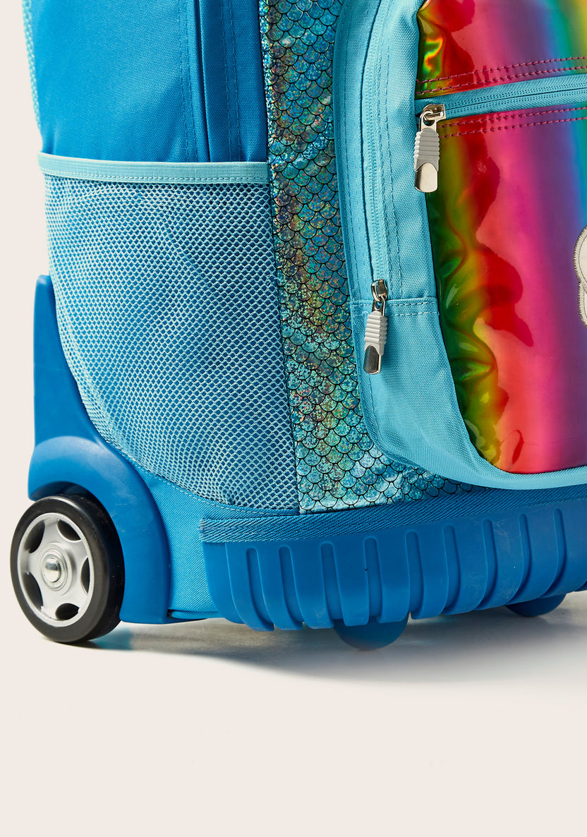 Juniors Textured 3-Piece Trolley Backpack Set-School Sets-image-3