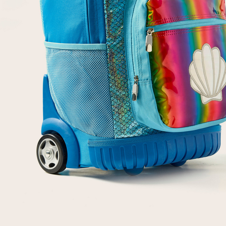 Juniors Textured 3-Piece Trolley Backpack Set