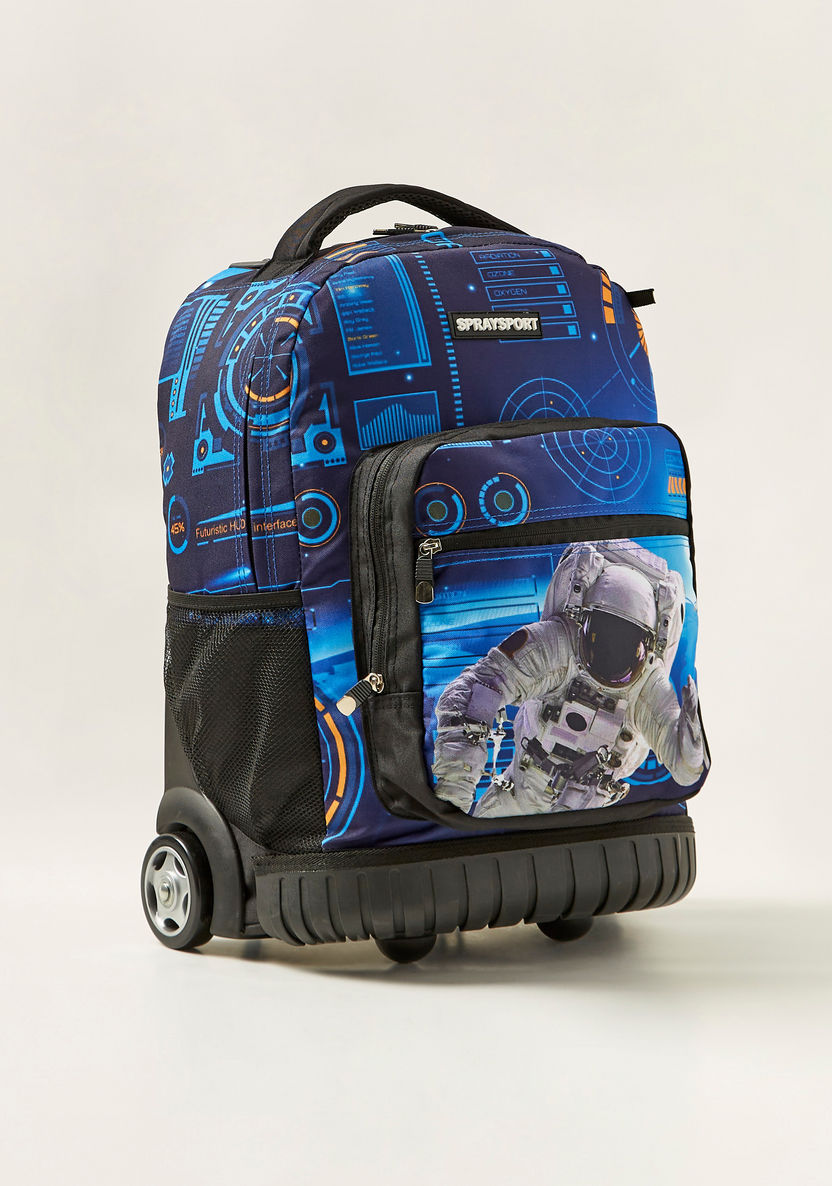 Juniors Space Print 3-Piece Trolley Backpack Set-School Sets-image-1